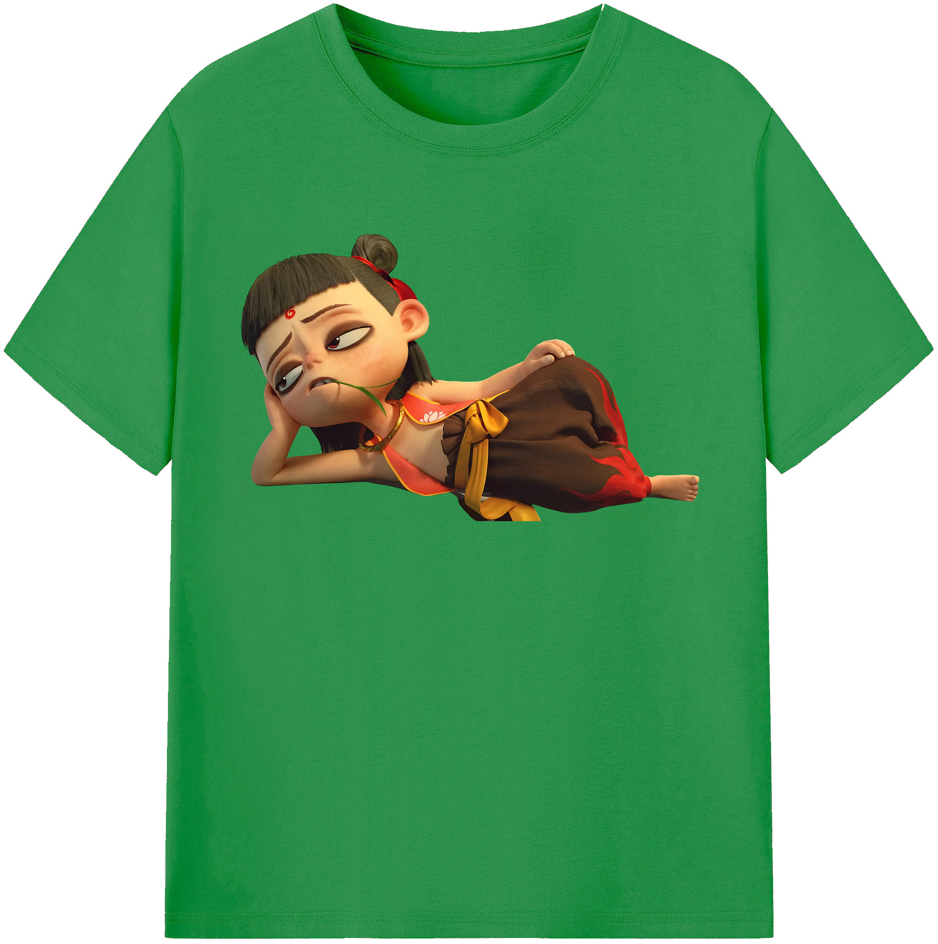（画像用） Ne Zha 2 ナタ 魔童の大暴れ レディースカジュアルプリントTシャツ（綿100％）