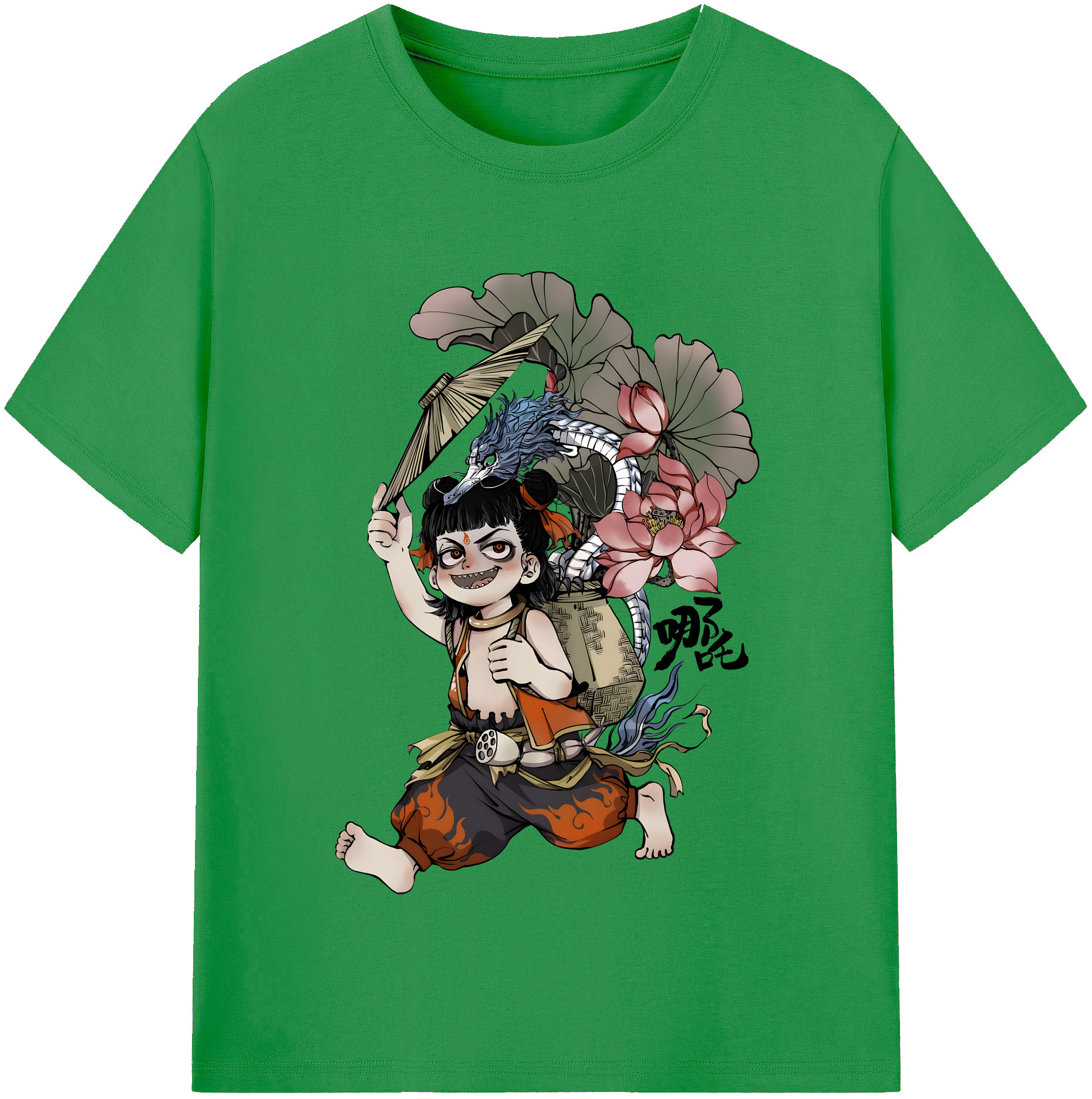 （画像用） Ne Zha 2 ナタ 魔童の大暴れ レディースカジュアルプリントTシャツ（綿100％）