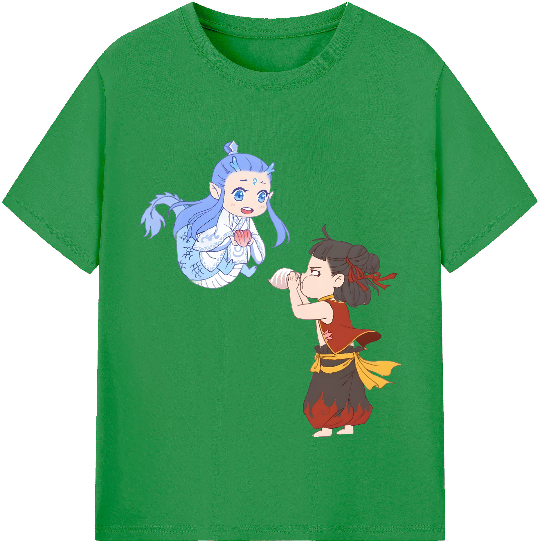 （画像用） Ne Zha 2 ナタ 魔童の大暴れ レディースカジュアルプリントTシャツ（綿100％）
