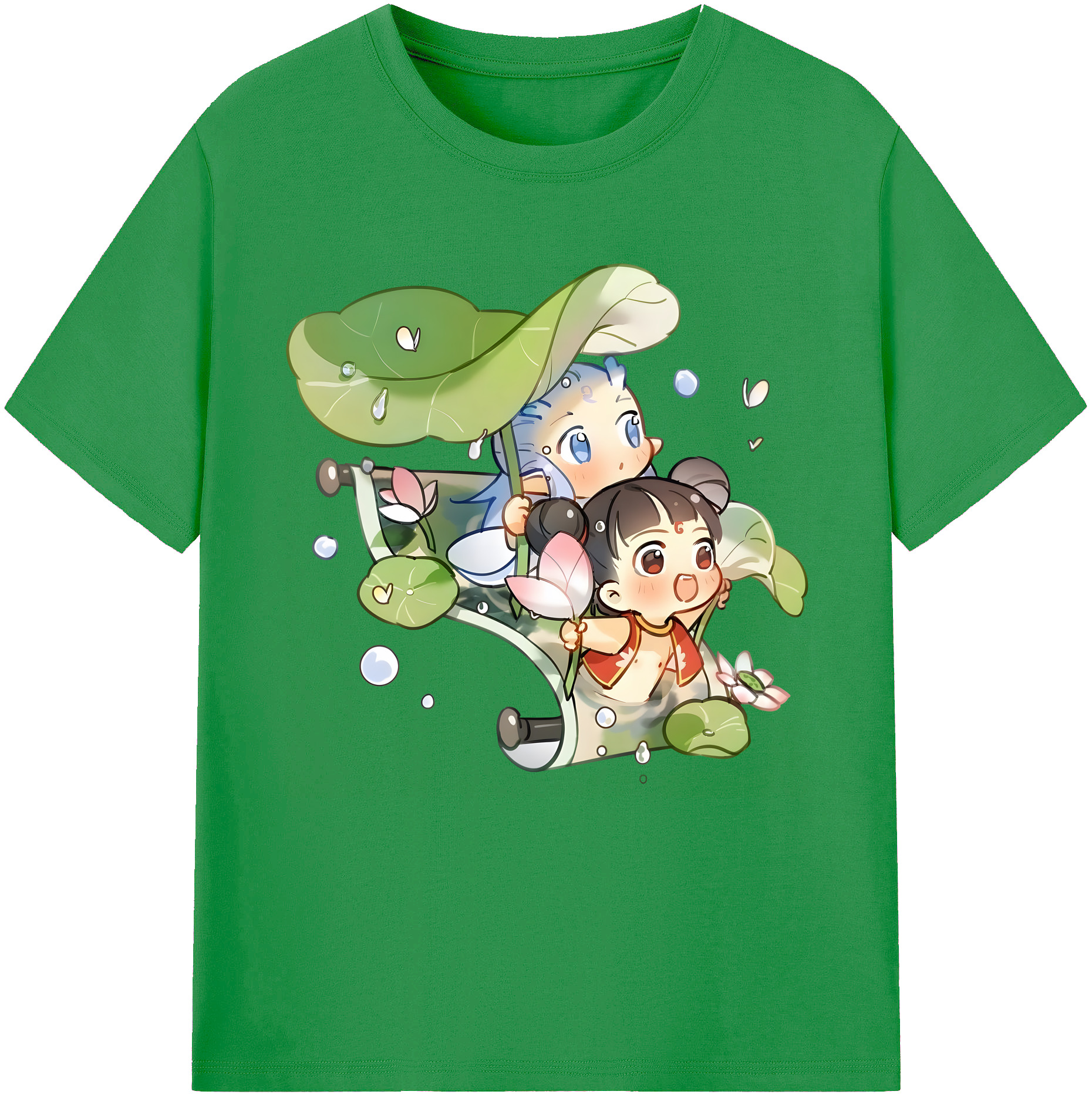 （画像用） Ne Zha 2 ナタ 魔童の大暴れ レディースカジュアルプリントTシャツ（綿100％）