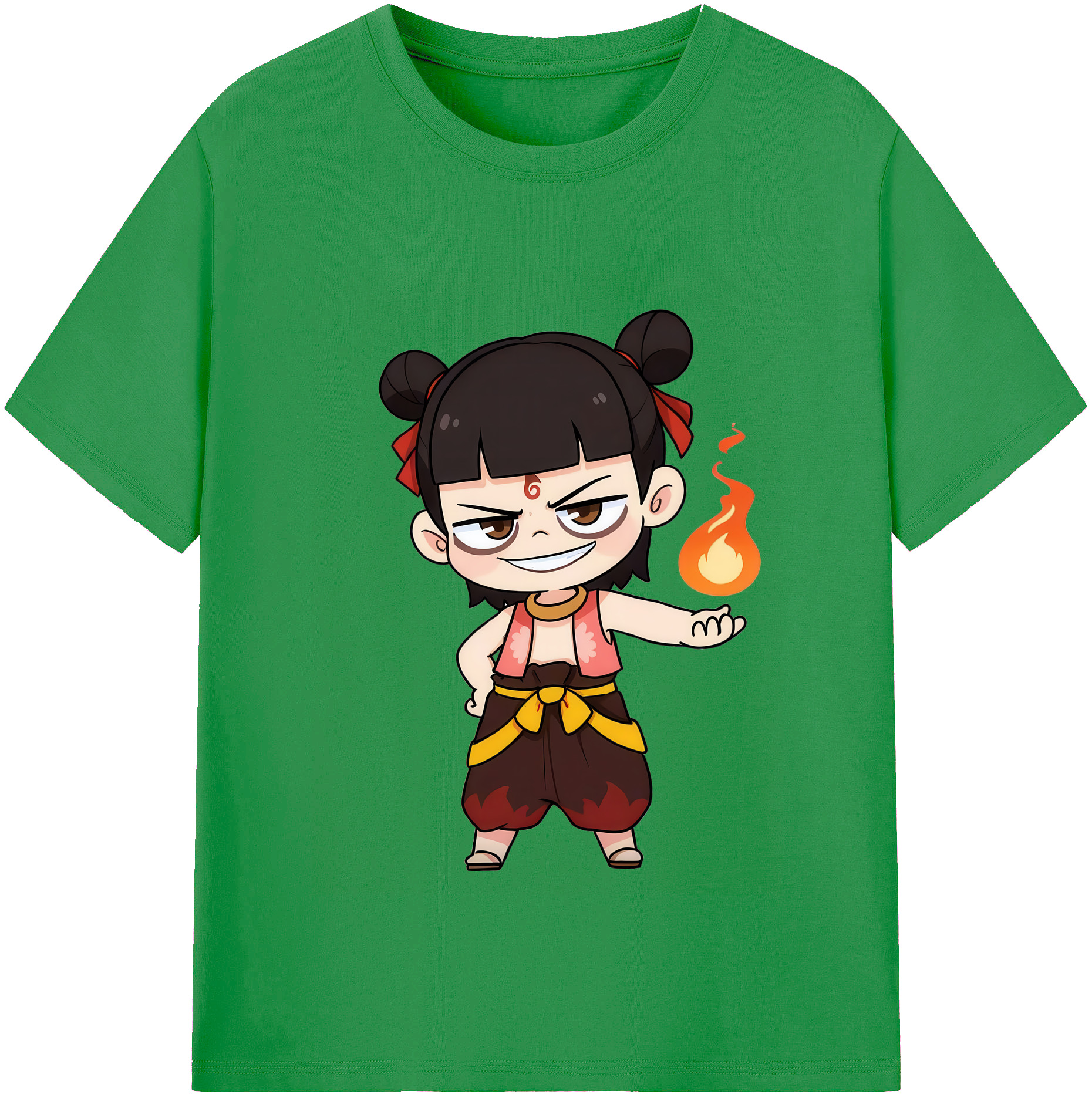 （画像用） Ne Zha 2 ナタ 魔童の大暴れ レディースカジュアルプリントTシャツ（綿100％）