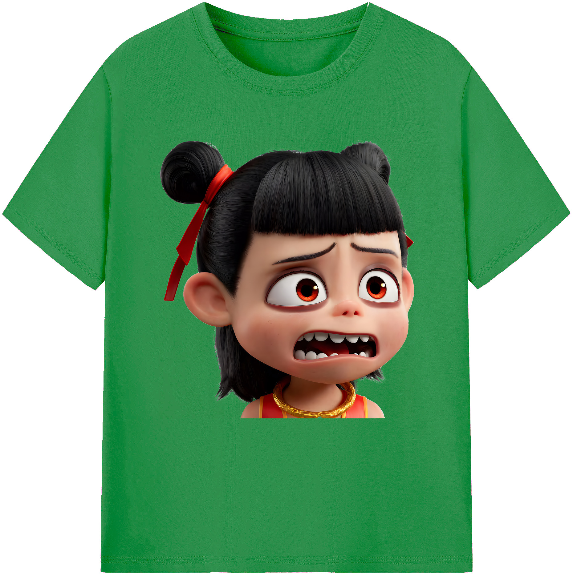 （画像用） Ne Zha 2 ナタ 魔童の大暴れ レディースカジュアルプリントTシャツ（綿100％）