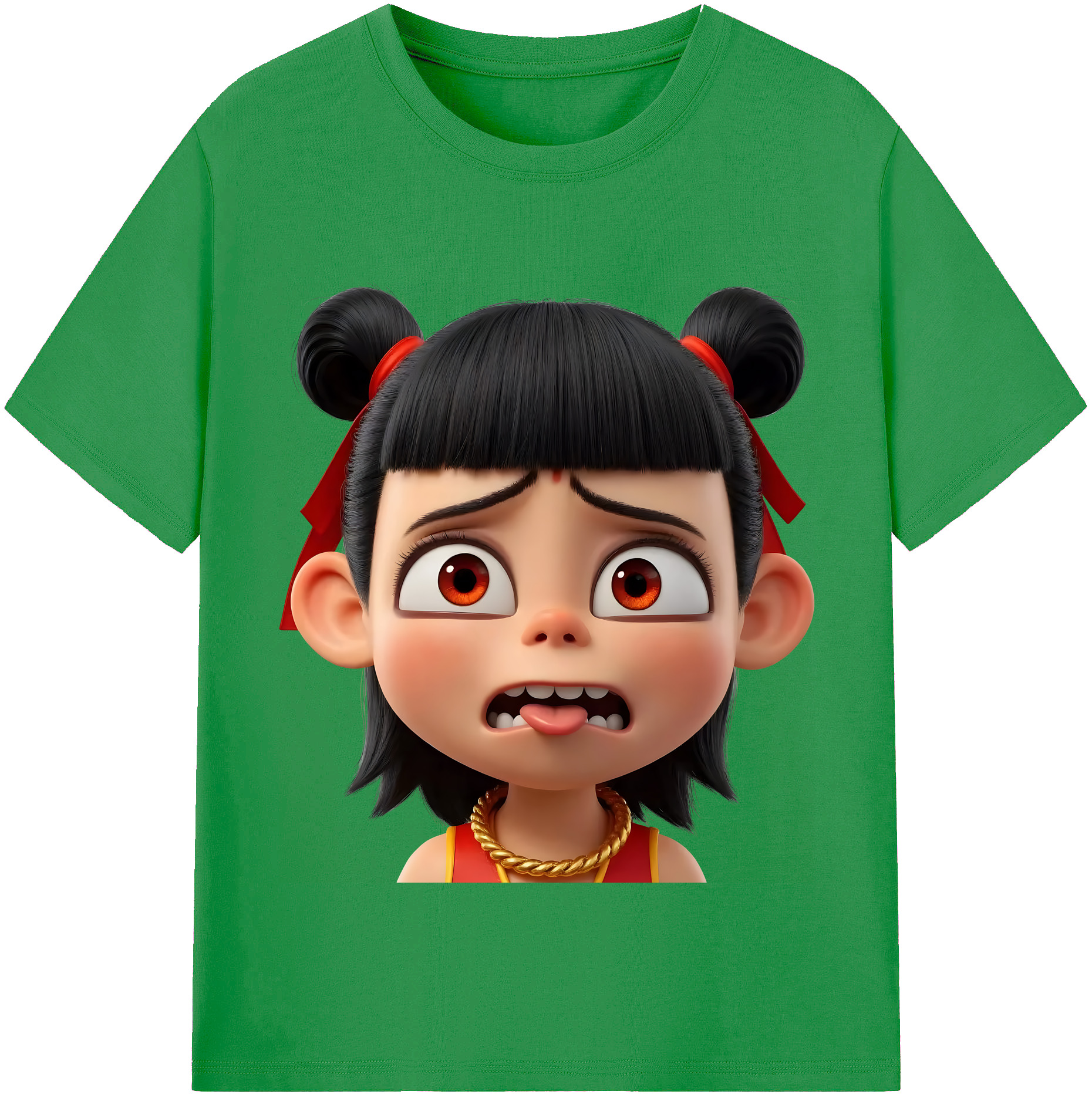 （画像用） Ne Zha 2 ナタ 魔童の大暴れ レディースカジュアルプリントTシャツ（綿100％）