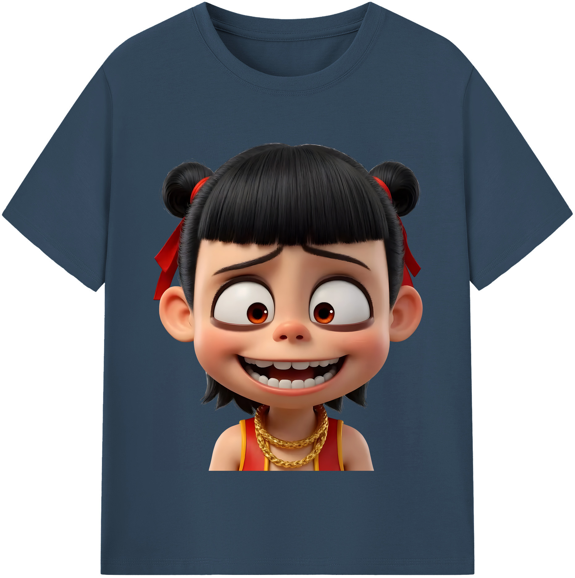 （画像用） Ne Zha 2 ナタ 魔童の大暴れ レディースカジュアルプリントTシャツ（綿100％）