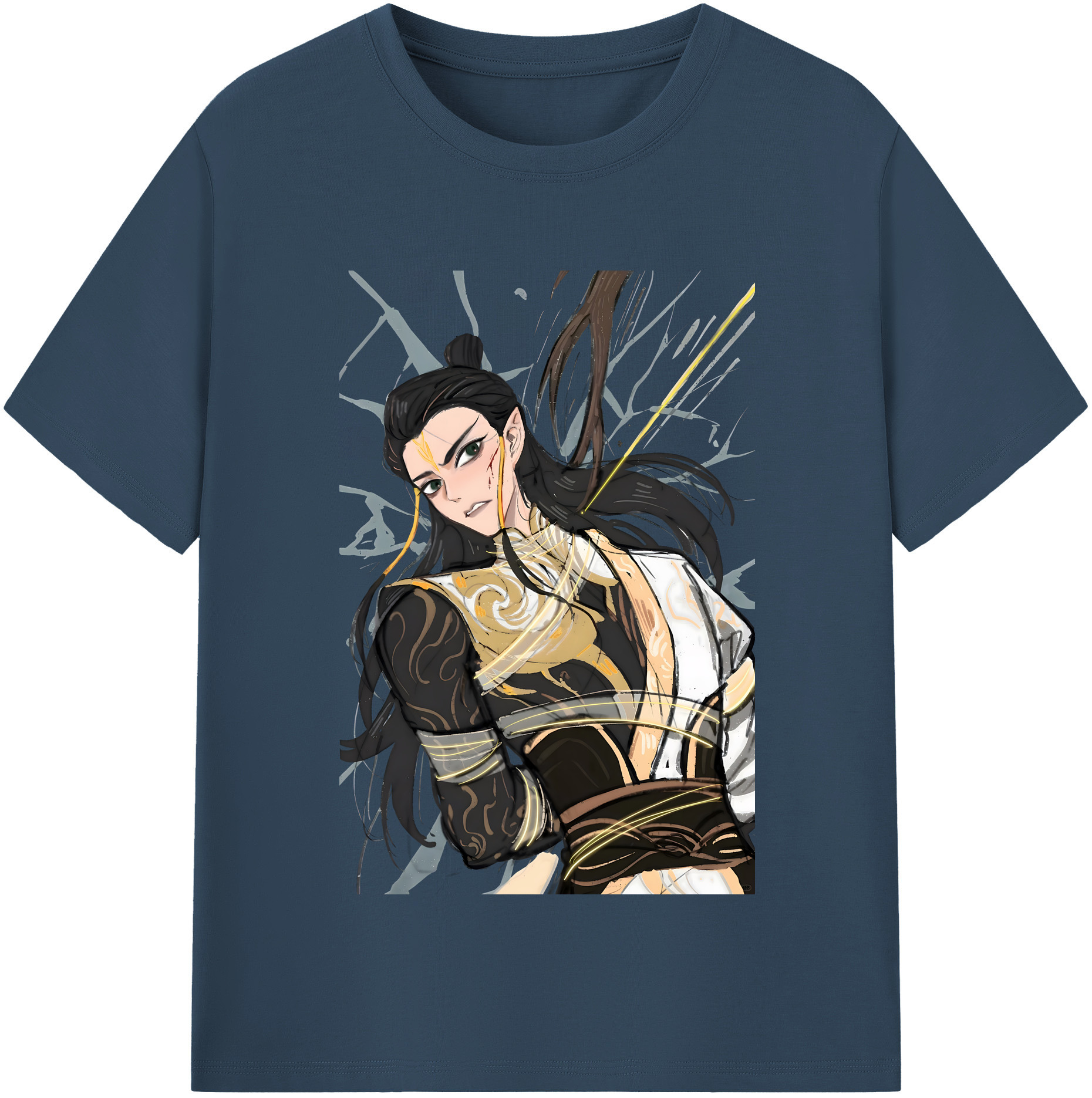 （画像用） Ne Zha 2 ナタ 魔童の大暴れ レディースカジュアルプリントTシャツ（綿100％）