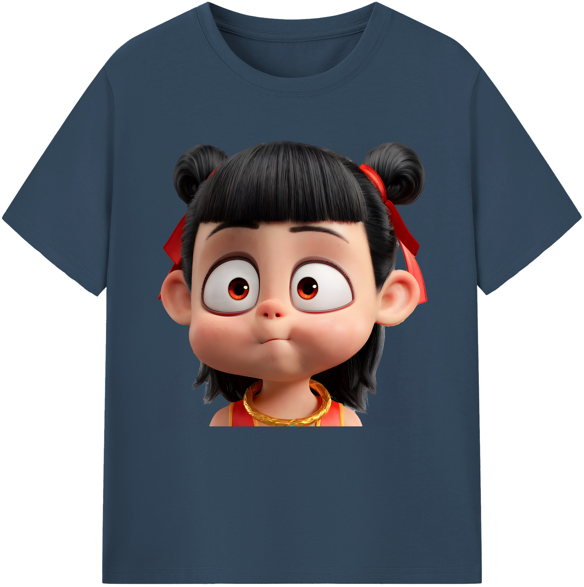 （画像用） Ne Zha 2 ナタ 魔童の大暴れ レディースカジュアルプリントTシャツ（綿100％）