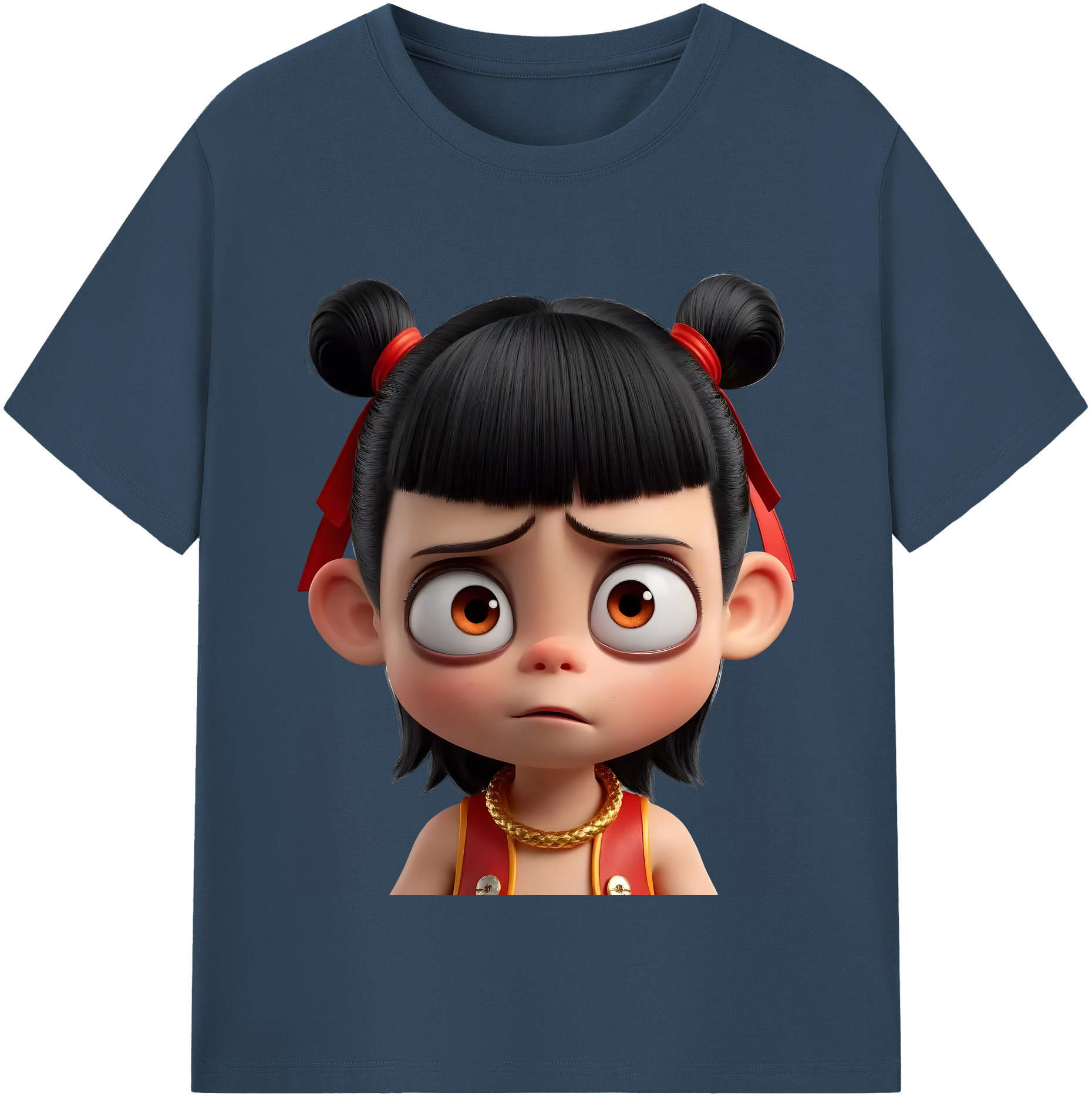 （画像用） Ne Zha 2 ナタ 魔童の大暴れ レディースカジュアルプリントTシャツ（綿100％）