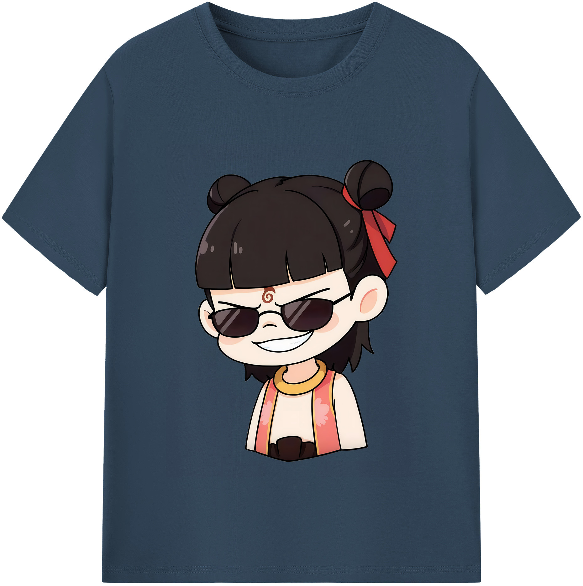 （画像用） Ne Zha 2 ナタ 魔童の大暴れ レディースカジュアルプリントTシャツ（綿100％）
