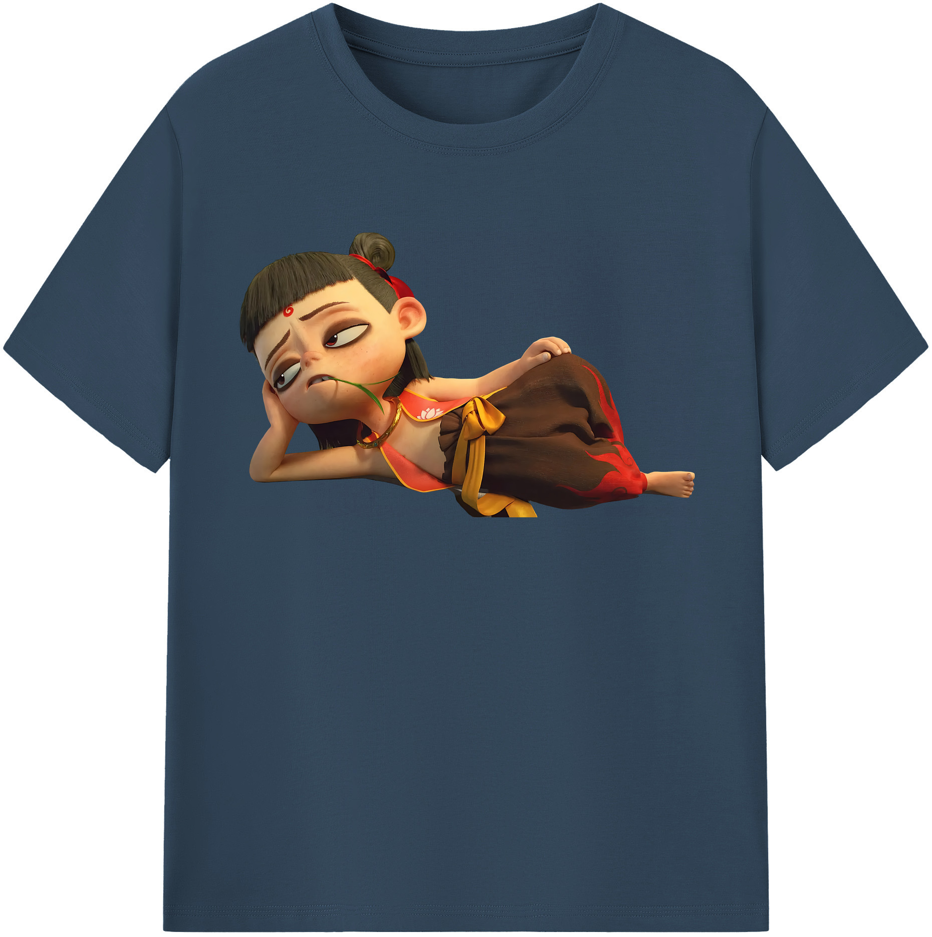（画像用） Ne Zha 2 ナタ 魔童の大暴れ レディースカジュアルプリントTシャツ（綿100％）