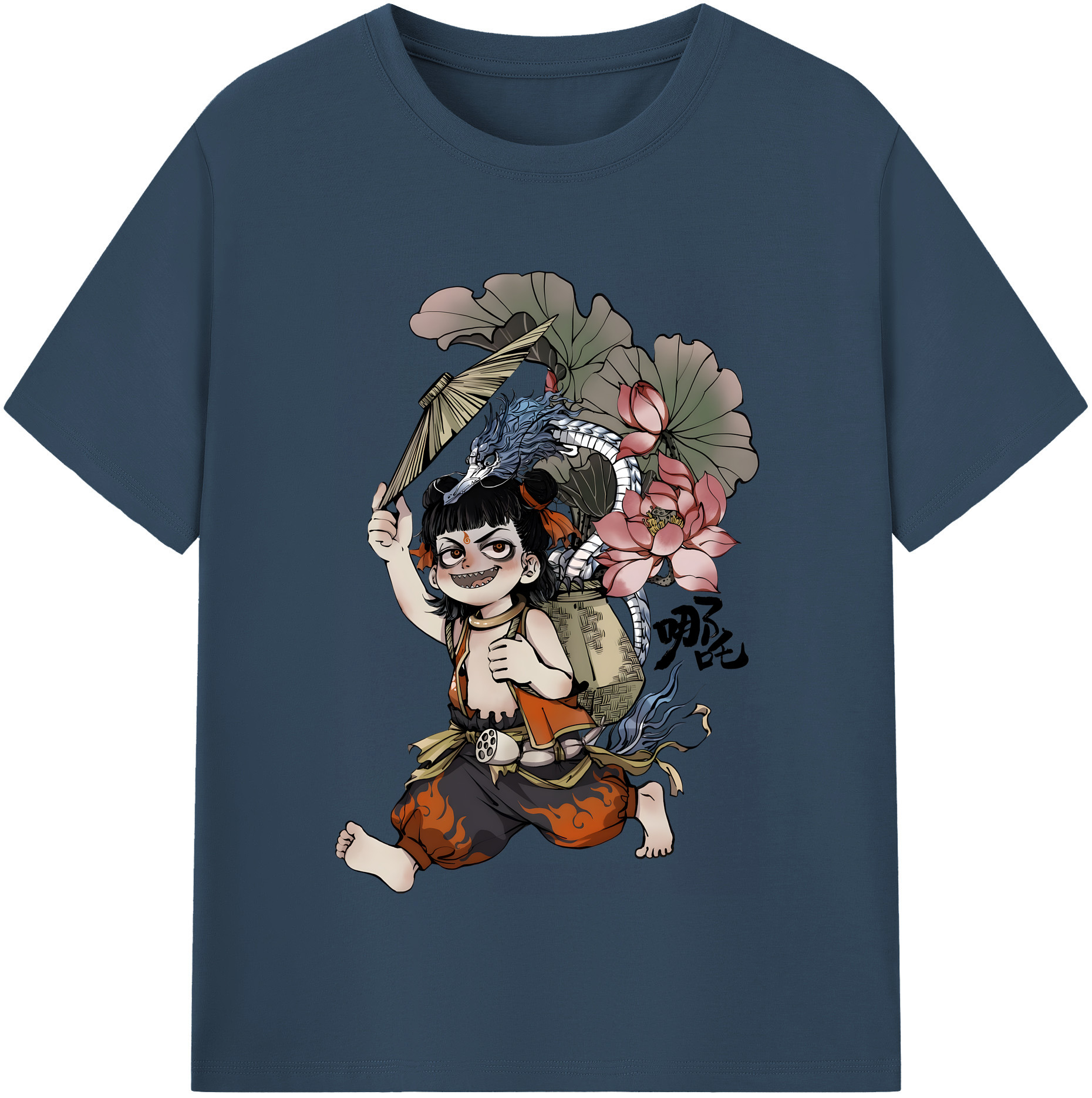（画像用） Ne Zha 2 ナタ 魔童の大暴れ レディースカジュアルプリントTシャツ（綿100％）
