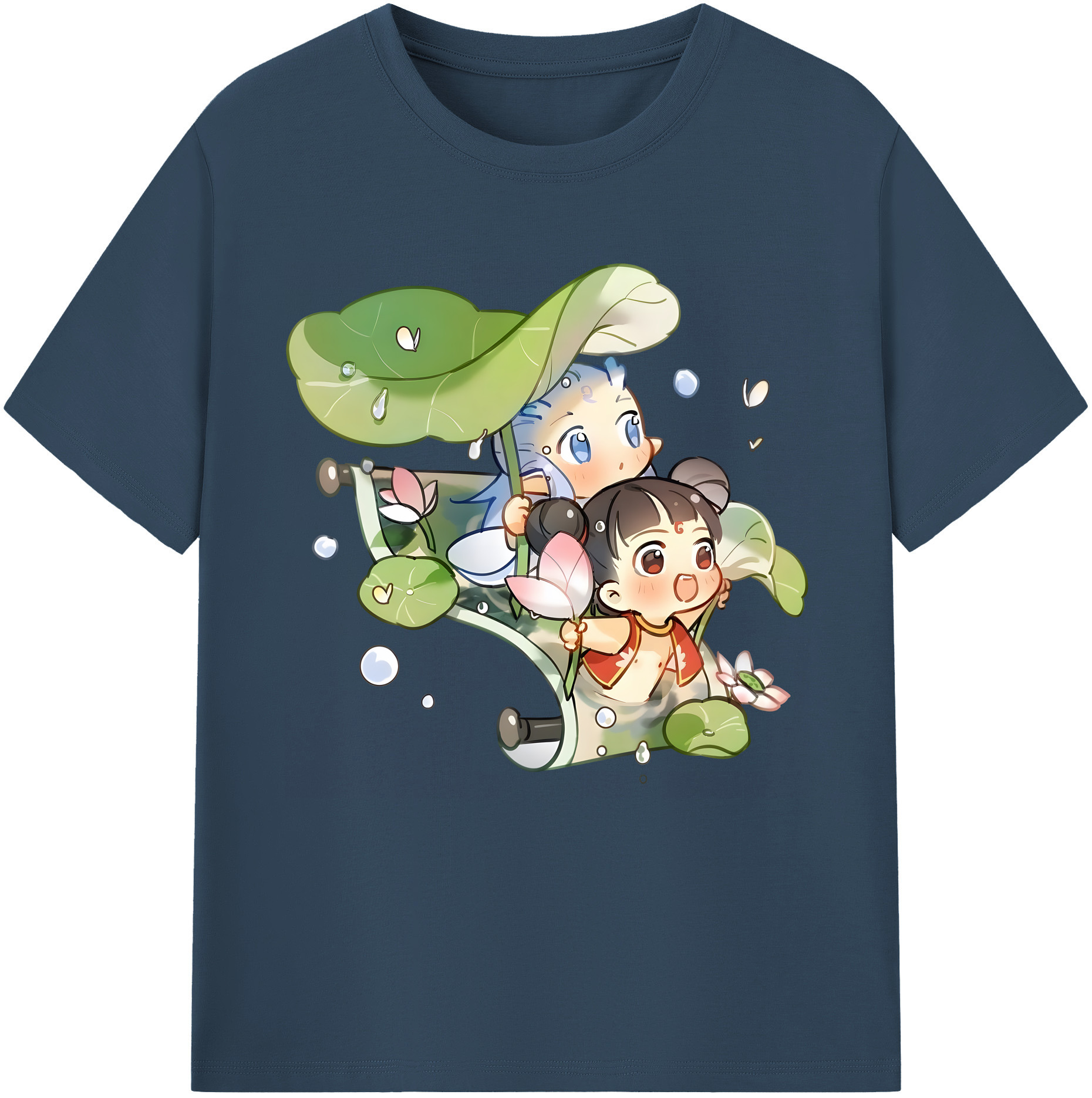 （画像用） Ne Zha 2 ナタ 魔童の大暴れ レディースカジュアルプリントTシャツ（綿100％）
