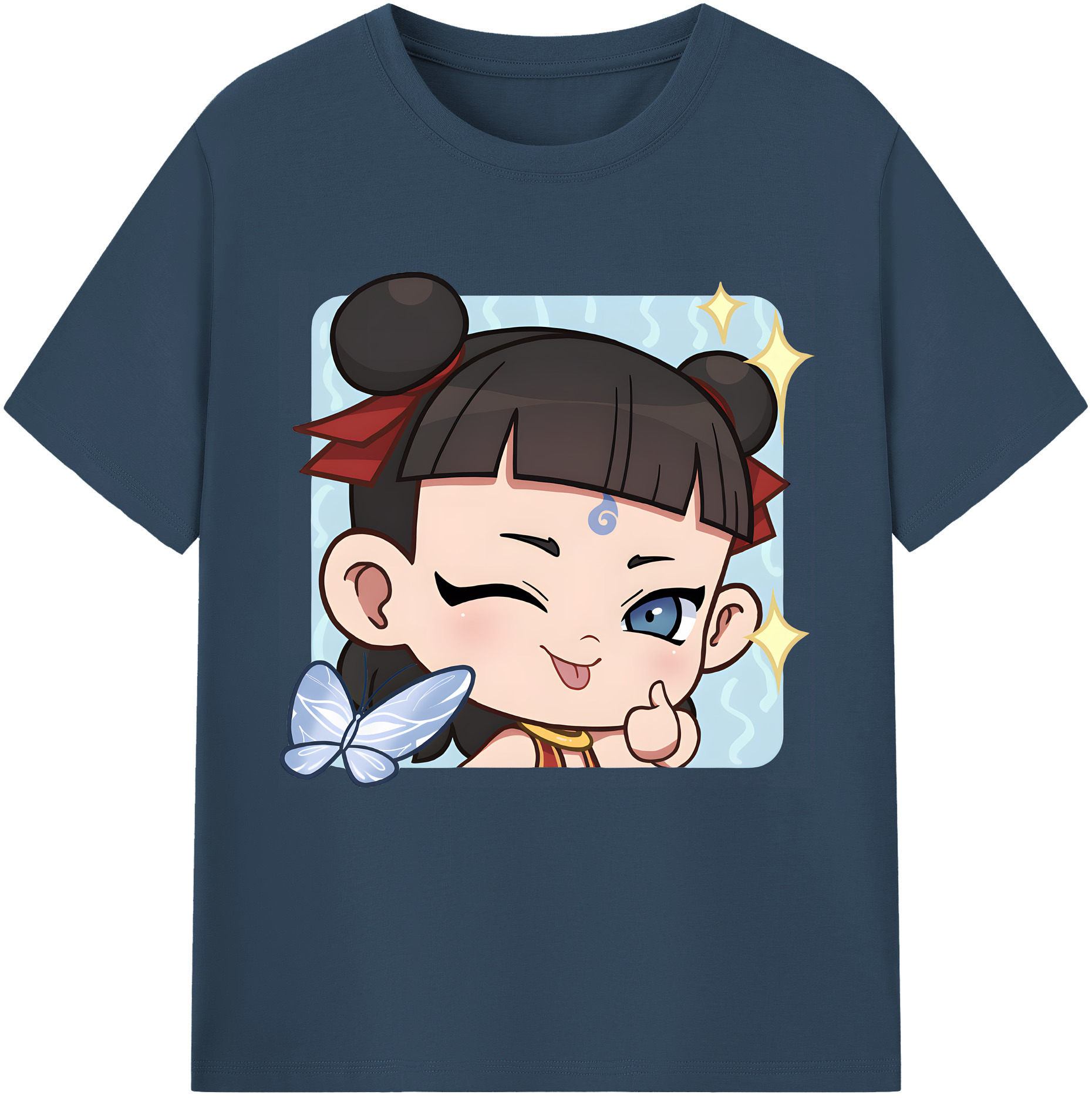 （画像用） Ne Zha 2 ナタ 魔童の大暴れ レディースカジュアルプリントTシャツ（綿100％）
