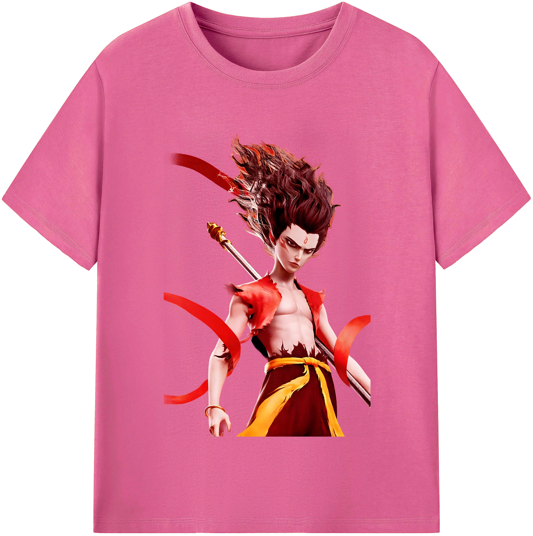 （画像用） Ne Zha 2 ナタ 魔童の大暴れ レディースカジュアルプリントTシャツ（綿100％）