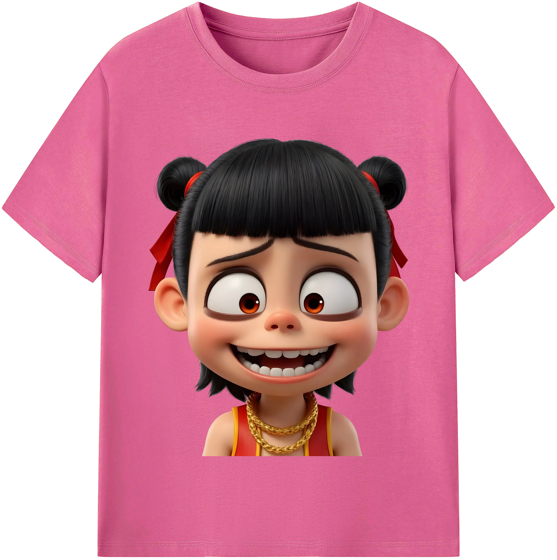 （画像用） Ne Zha 2 ナタ 魔童の大暴れ レディースカジュアルプリントTシャツ（綿100％）