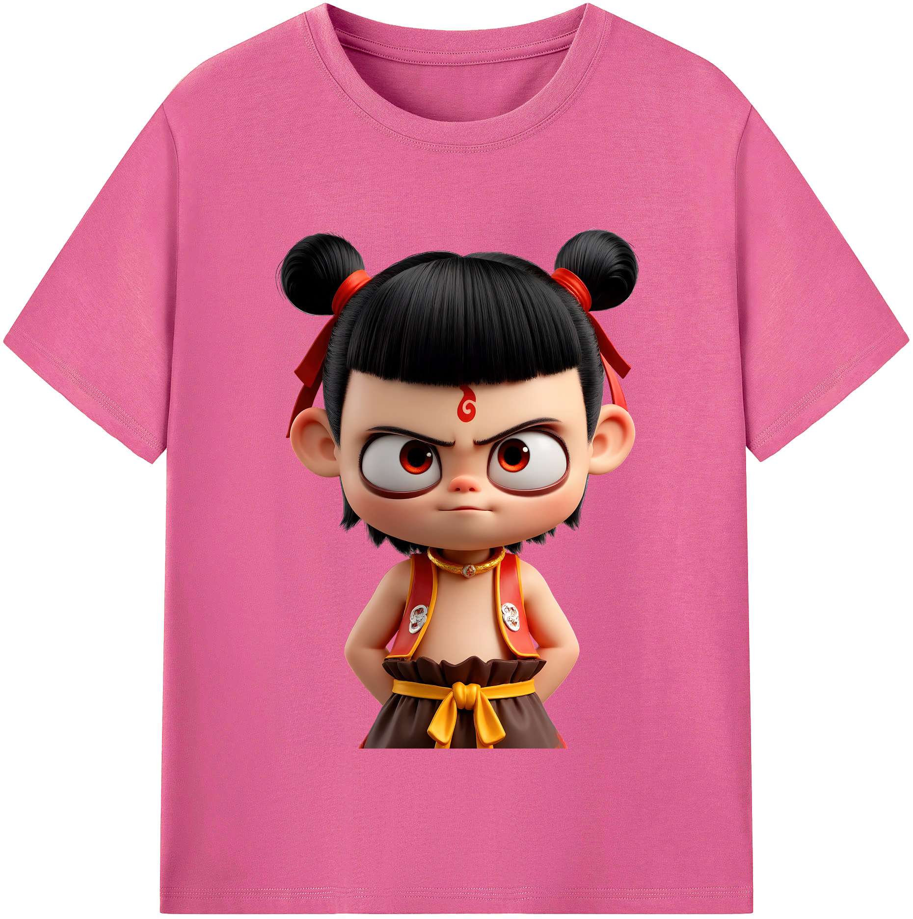 （画像用） Ne Zha 2 ナタ 魔童の大暴れ レディースカジュアルプリントTシャツ（綿100％）