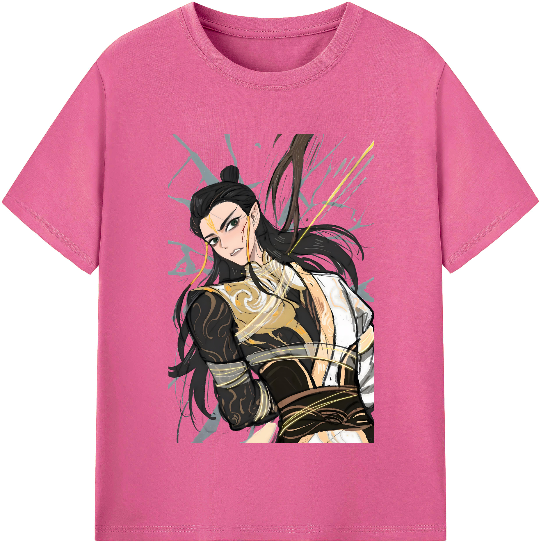 （画像用） Ne Zha 2 ナタ 魔童の大暴れ レディースカジュアルプリントTシャツ（綿100％）