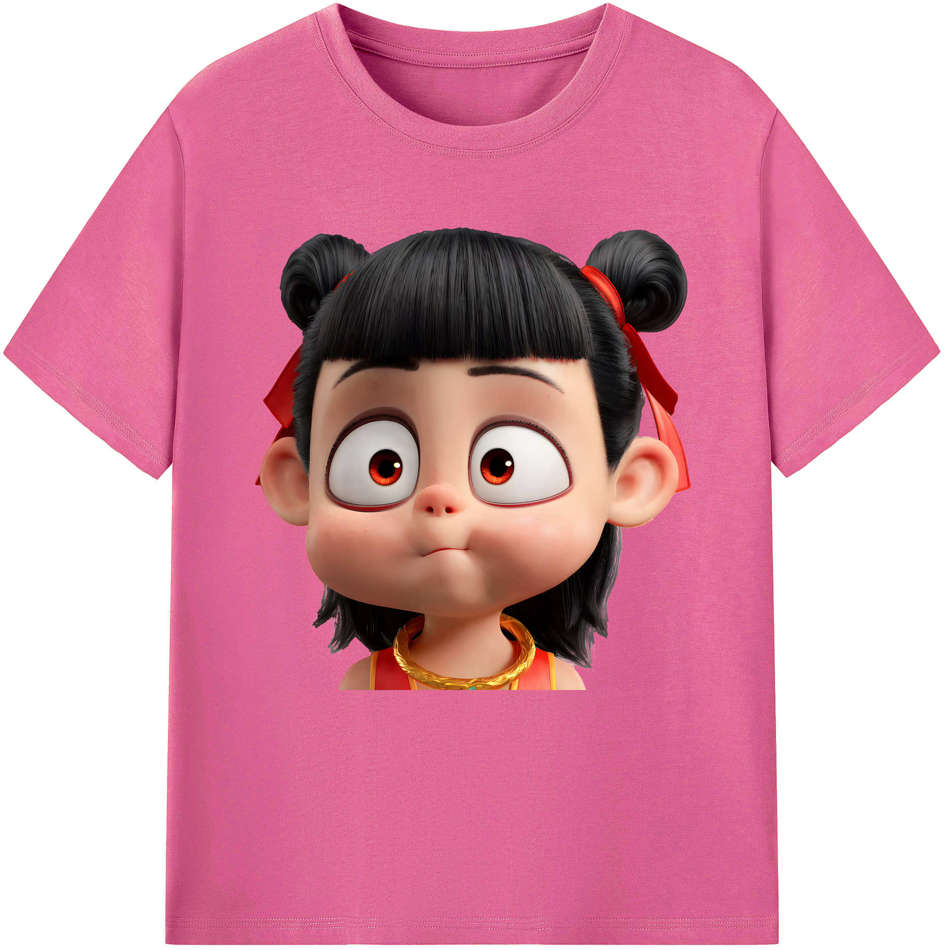 （画像用） Ne Zha 2 ナタ 魔童の大暴れ レディースカジュアルプリントTシャツ（綿100％）
