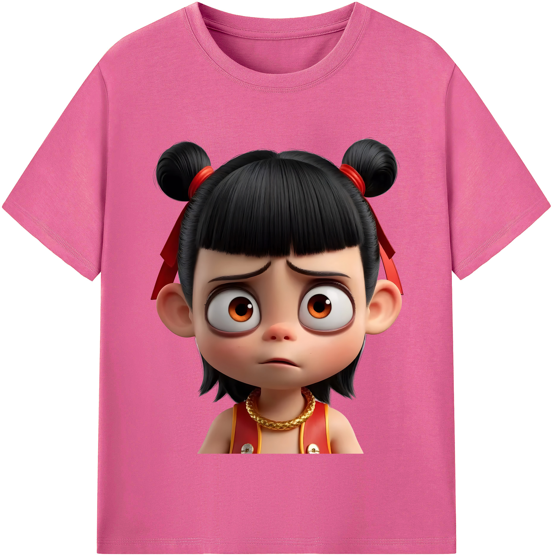 （画像用） Ne Zha 2 ナタ 魔童の大暴れ レディースカジュアルプリントTシャツ（綿100％）