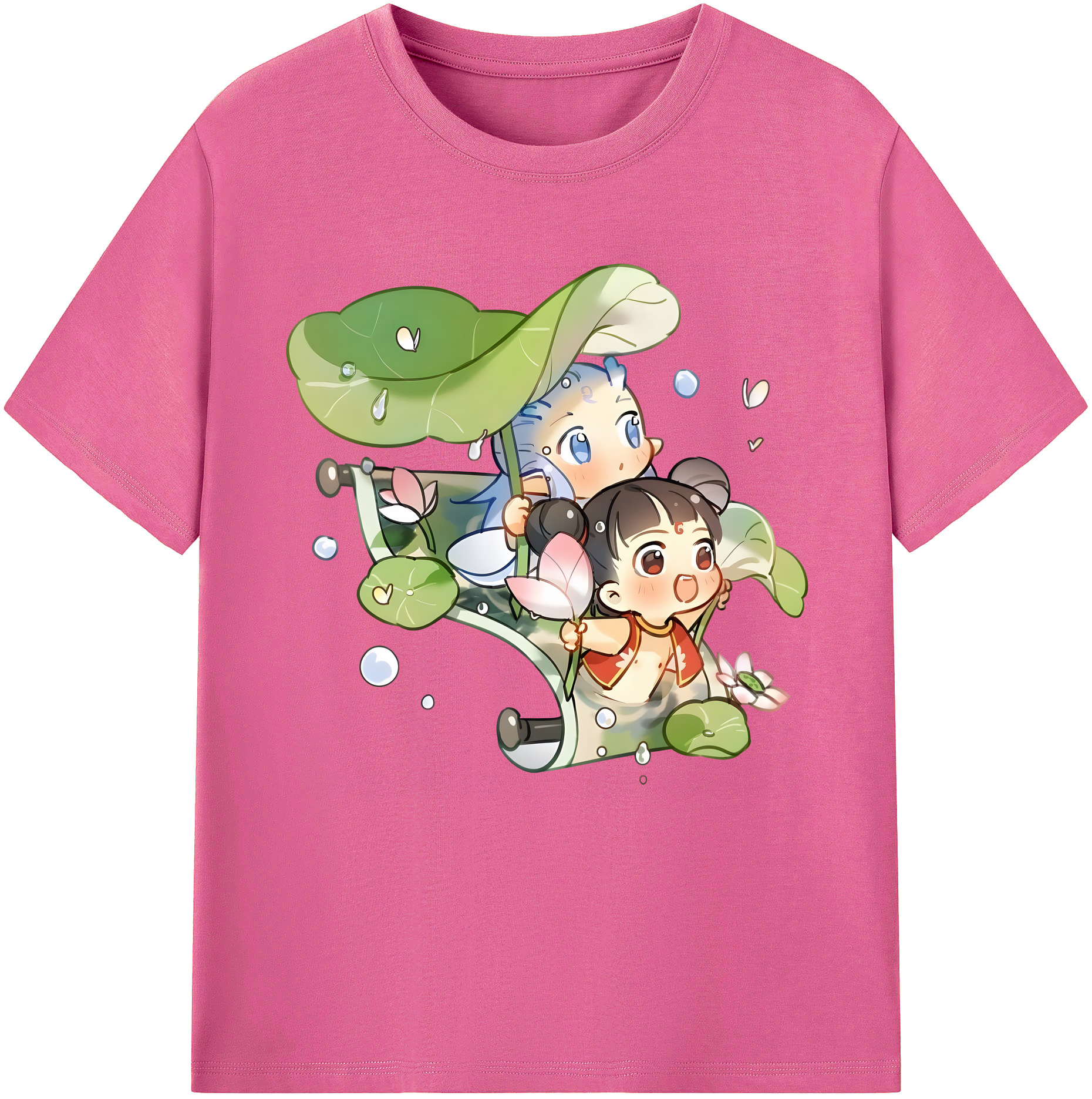 （画像用） Ne Zha 2 ナタ 魔童の大暴れ レディースカジュアルプリントTシャツ（綿100％）