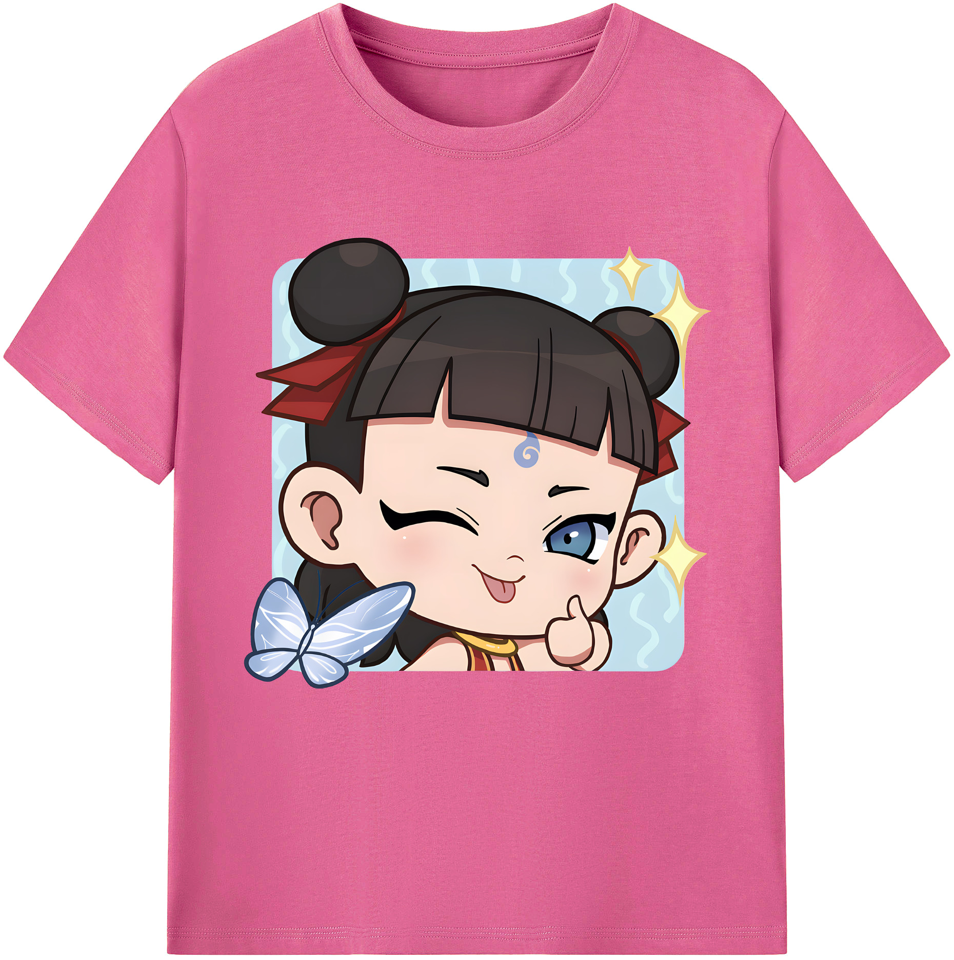 （画像用） Ne Zha 2 ナタ 魔童の大暴れ レディースカジュアルプリントTシャツ（綿100％）