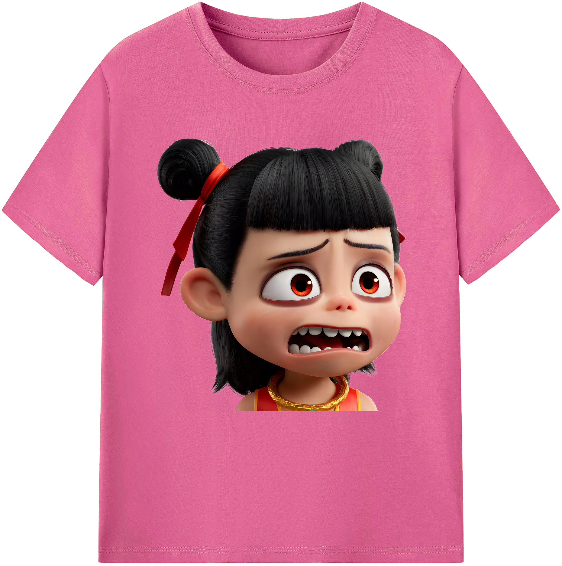 （画像用） Ne Zha 2 ナタ 魔童の大暴れ レディースカジュアルプリントTシャツ（綿100％）
