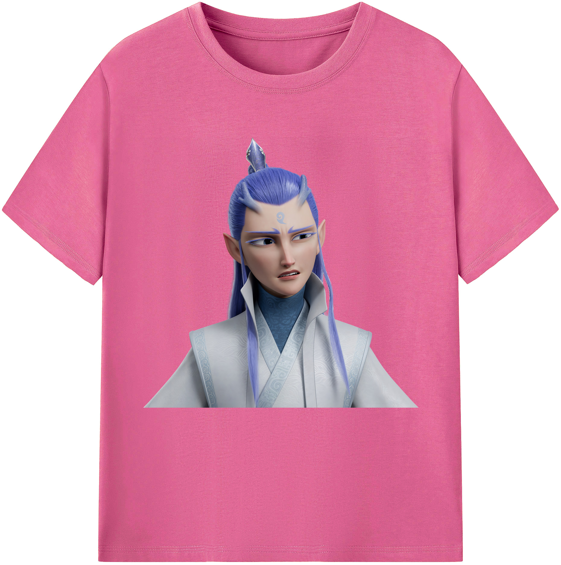 （画像用） Ne Zha 2 ナタ 魔童の大暴れ レディースカジュアルプリントTシャツ（綿100％）