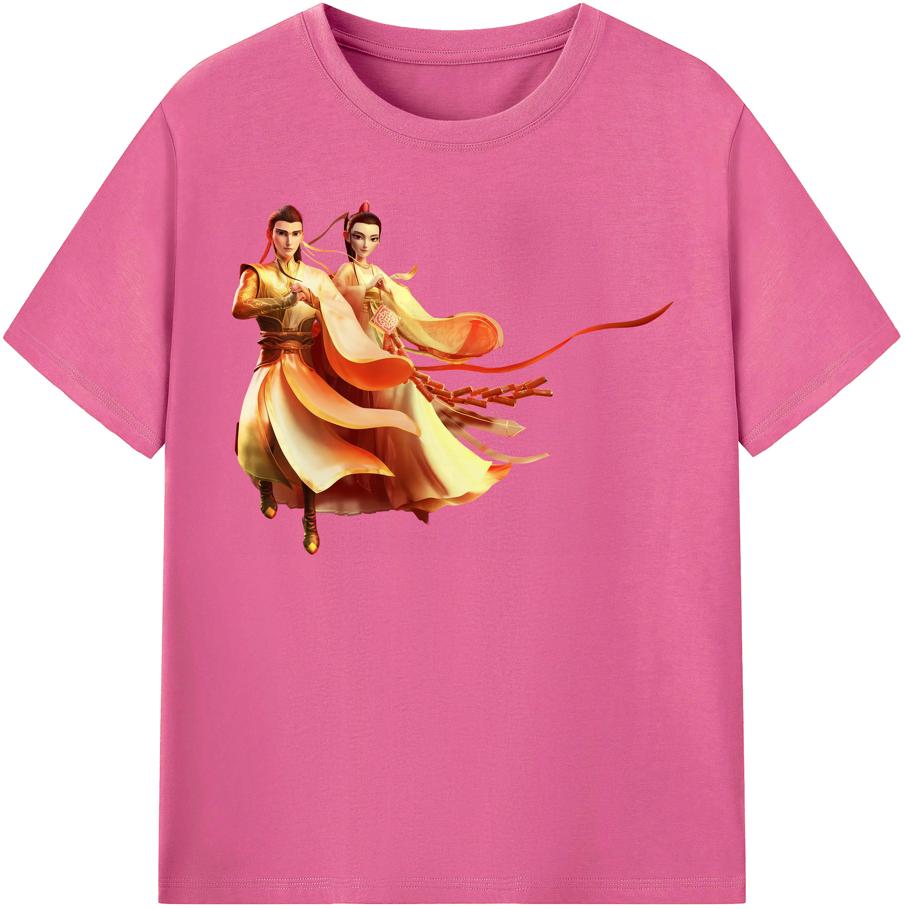 （画像用） Ne Zha 2 ナタ 魔童の大暴れ レディースカジュアルプリントTシャツ（綿100％）