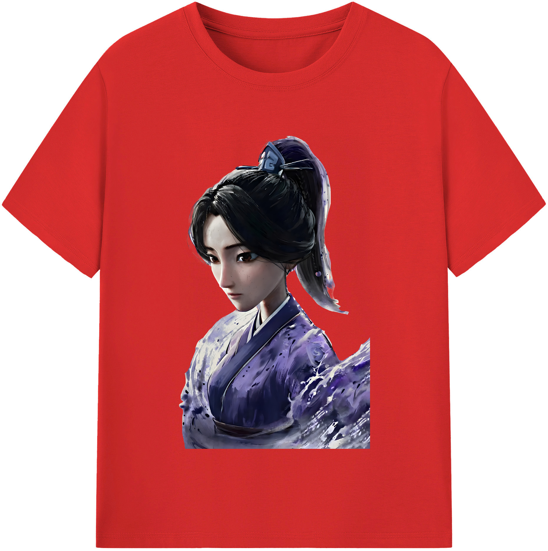 （画像用） Ne Zha 2 ナタ 魔童の大暴れ レディースカジュアルプリントTシャツ（綿100％）