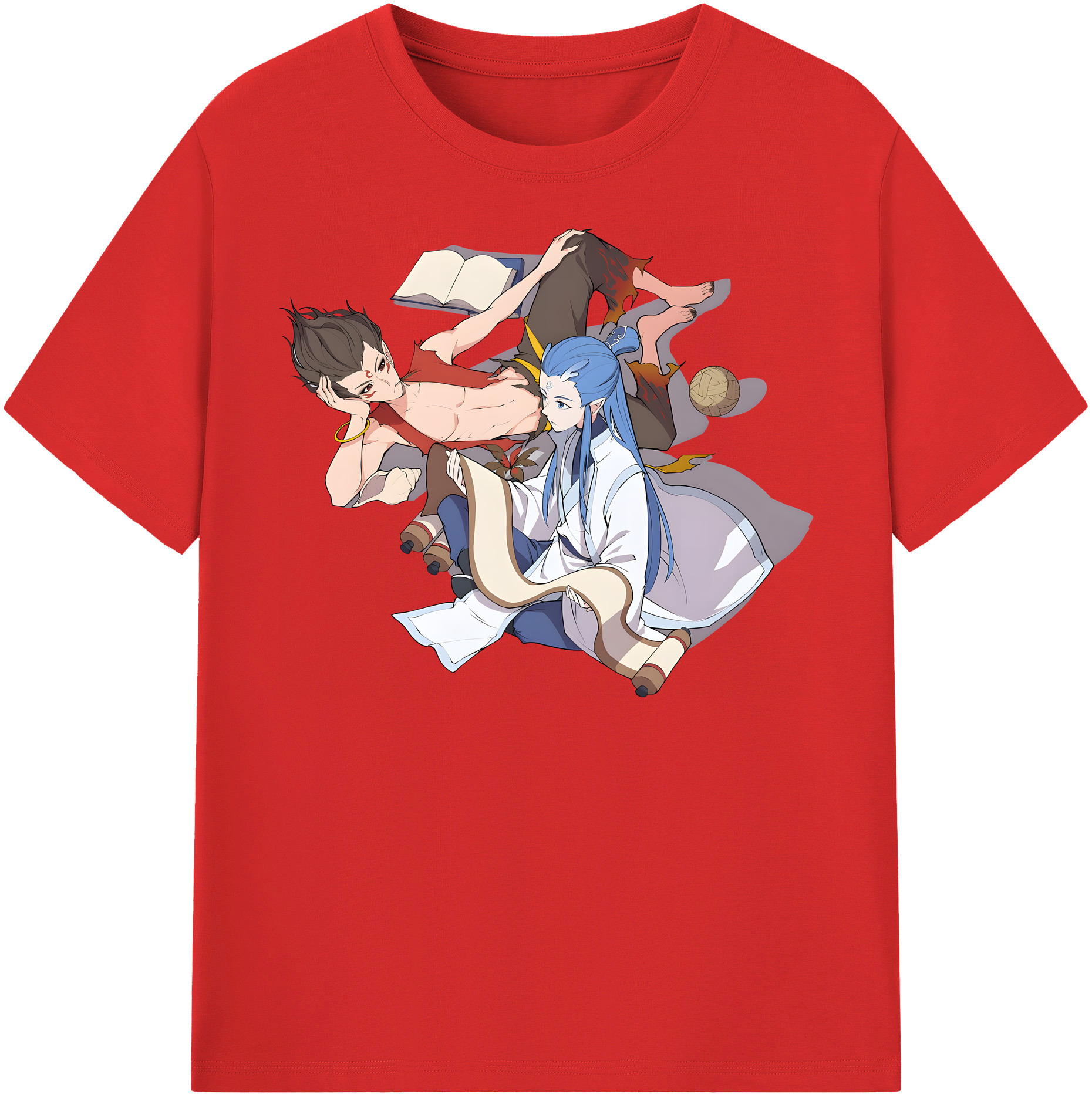 （画像用） Ne Zha 2 ナタ 魔童の大暴れ レディースカジュアルプリントTシャツ（綿100％）