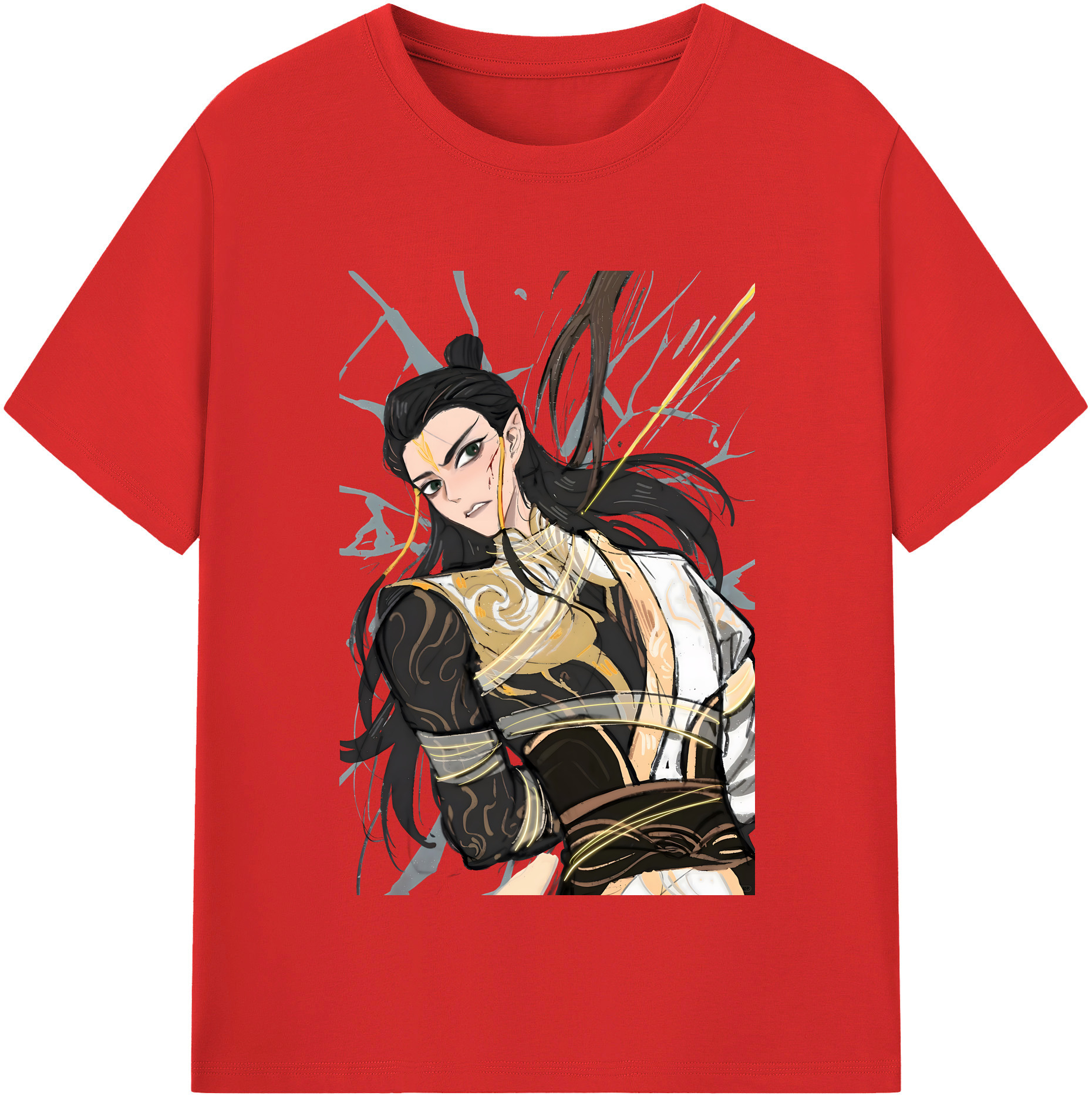 （画像用） Ne Zha 2 ナタ 魔童の大暴れ レディースカジュアルプリントTシャツ（綿100％）