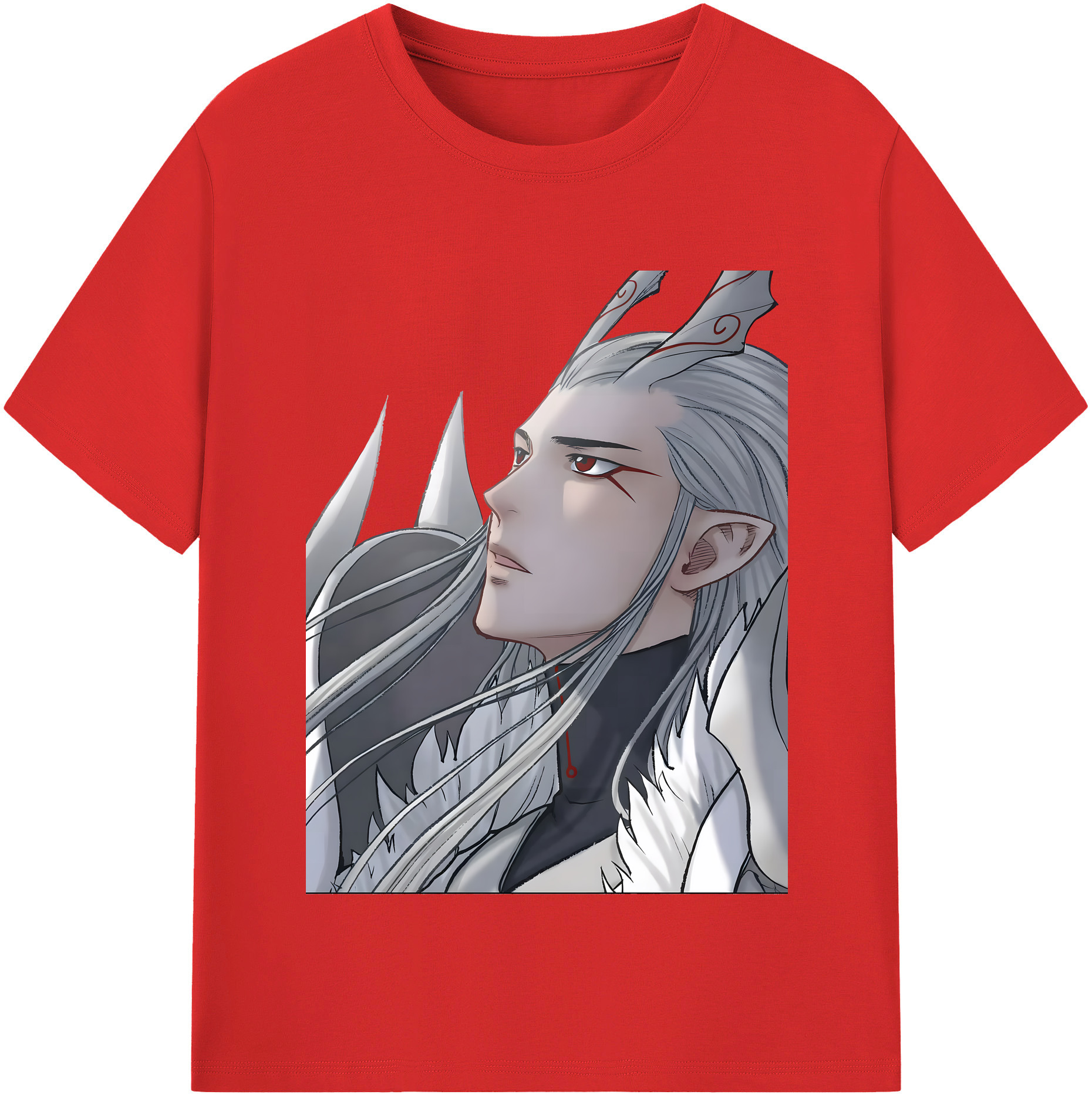 （画像用） Ne Zha 2 ナタ 魔童の大暴れ レディースカジュアルプリントTシャツ（綿100％）