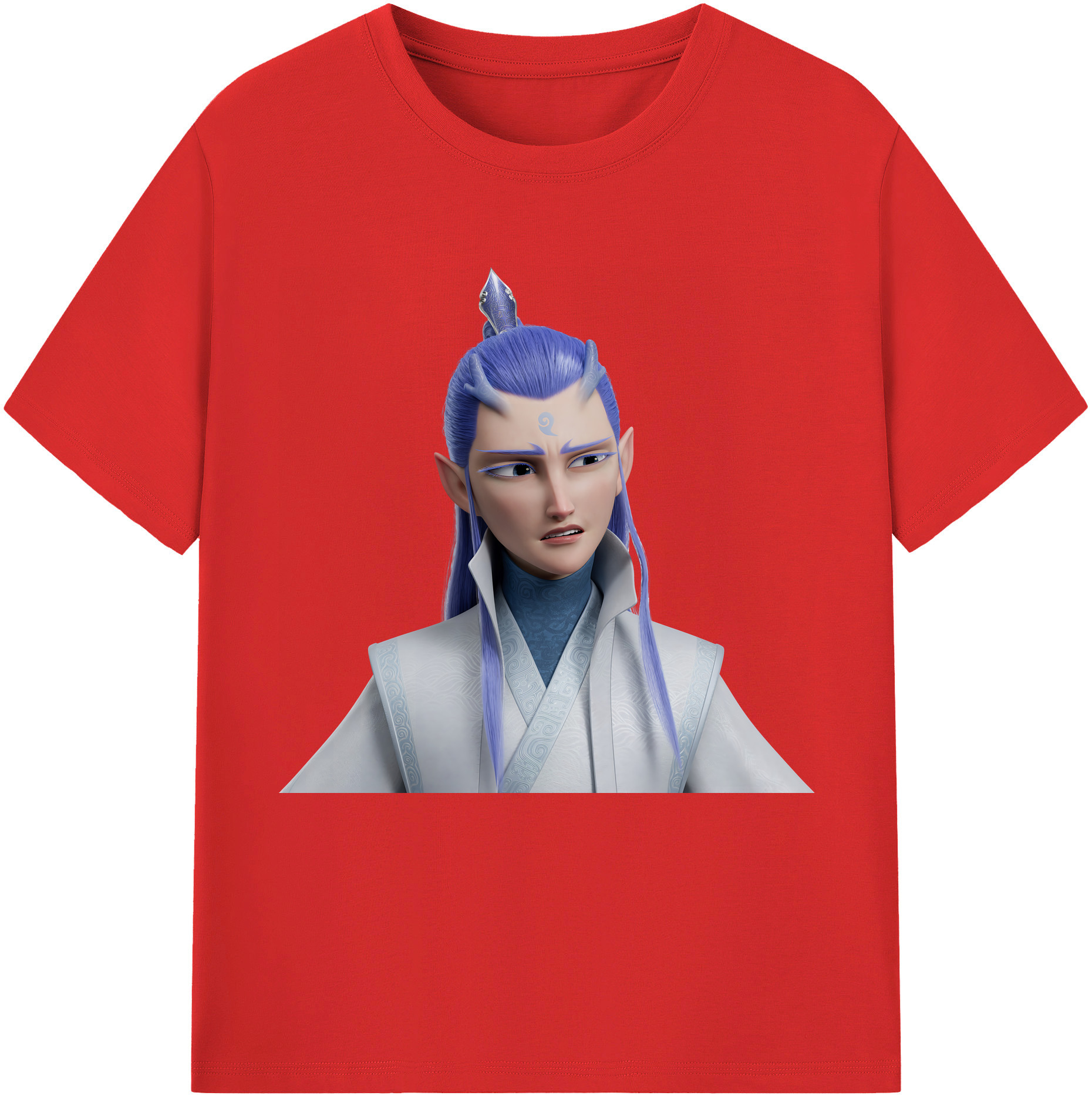 （画像用） Ne Zha 2 ナタ 魔童の大暴れ レディースカジュアルプリントTシャツ（綿100％）