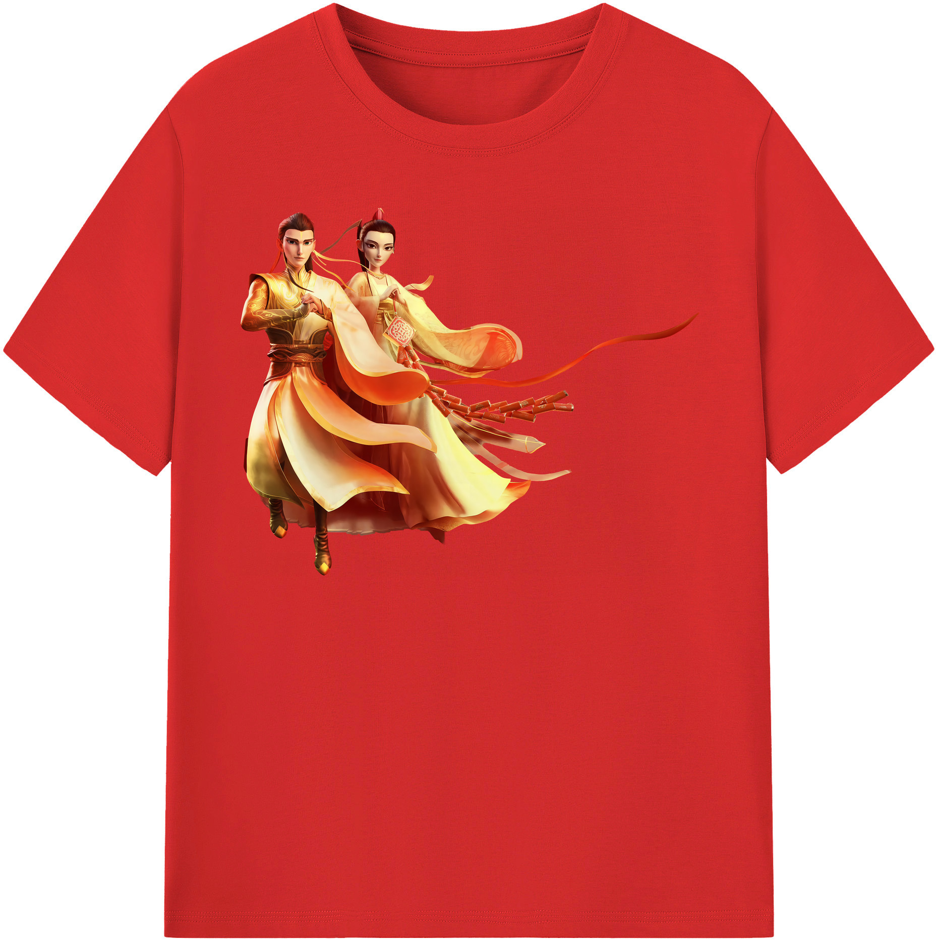 （画像用） Ne Zha 2 ナタ 魔童の大暴れ レディースカジュアルプリントTシャツ（綿100％）