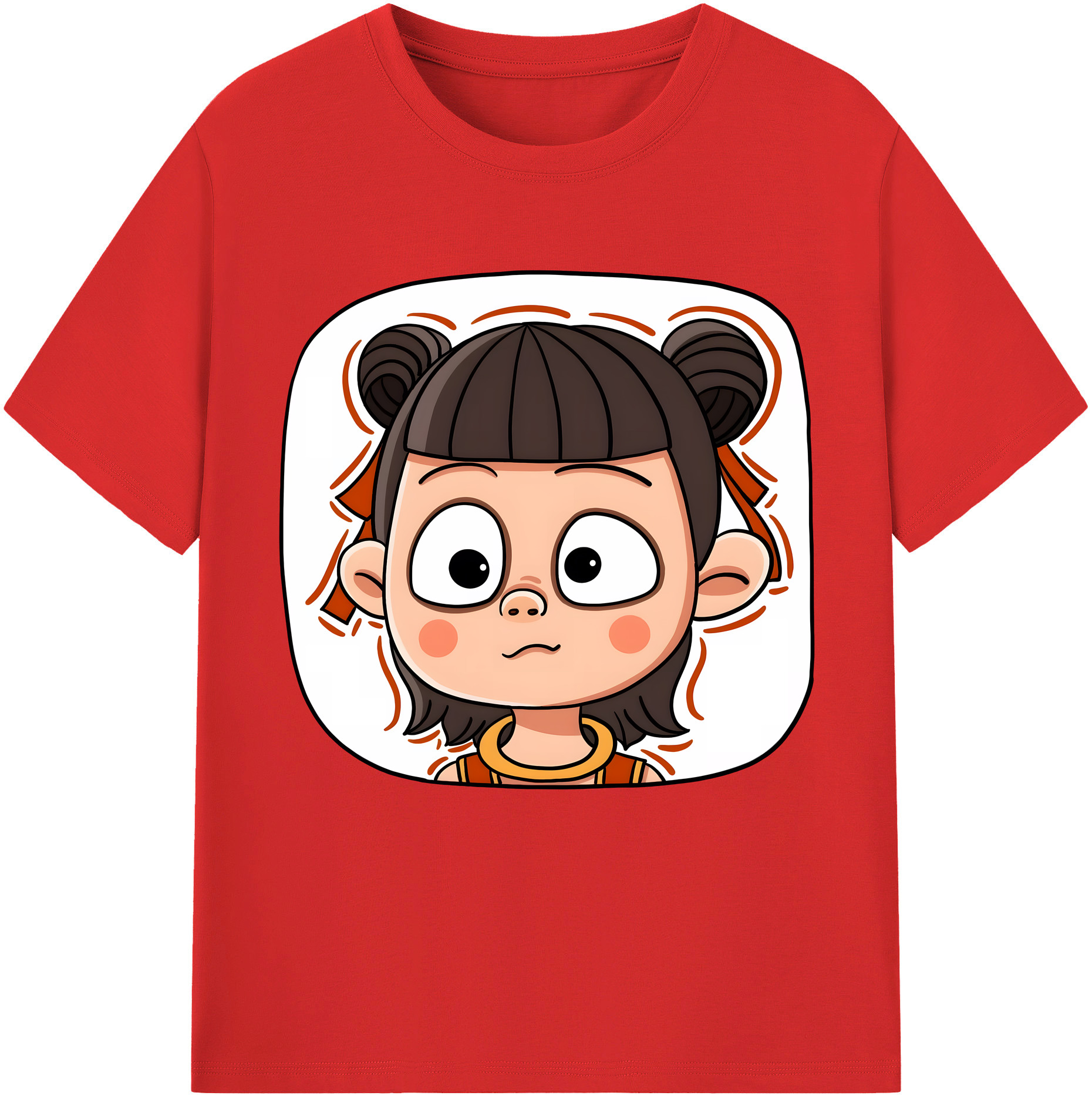 （画像用） Ne Zha 2 ナタ 魔童の大暴れ レディースカジュアルプリントTシャツ（綿100％）