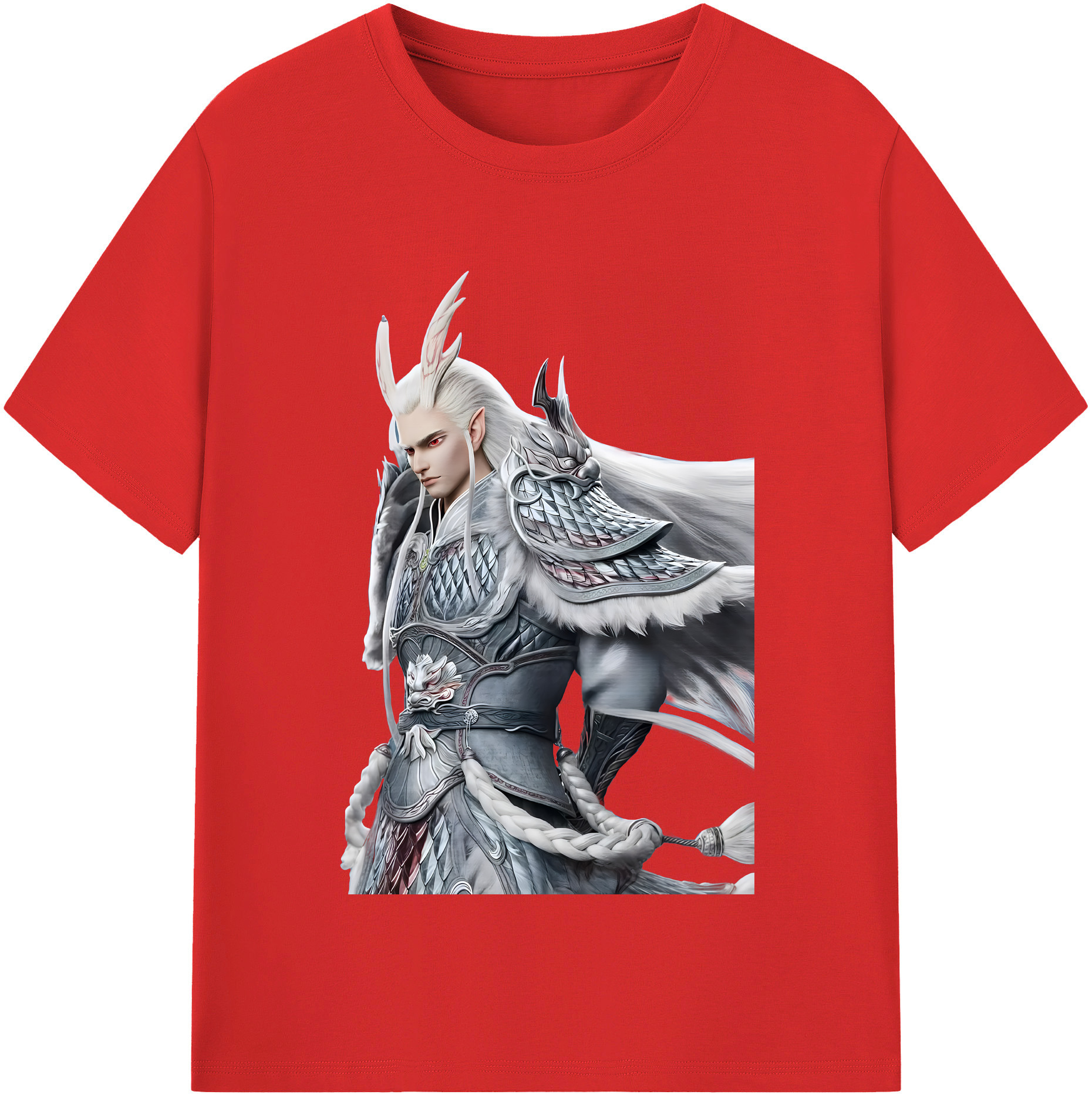 （画像用） Ne Zha 2 ナタ 魔童の大暴れ レディースカジュアルプリントTシャツ（綿100％）