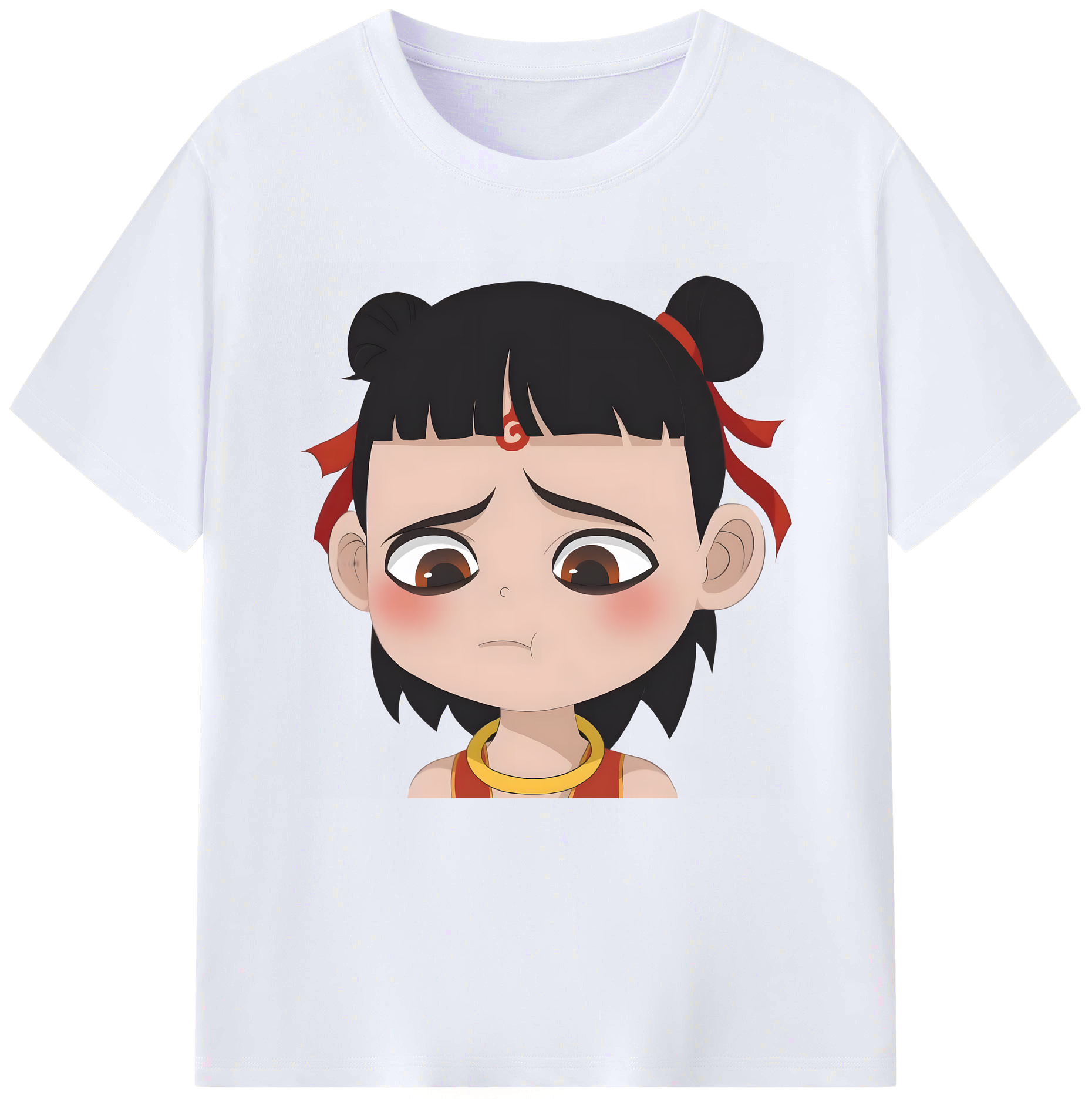 （画像用） Ne Zha 2 ナタ 魔童の大暴れ レディースカジュアルプリントTシャツ（綿100％）