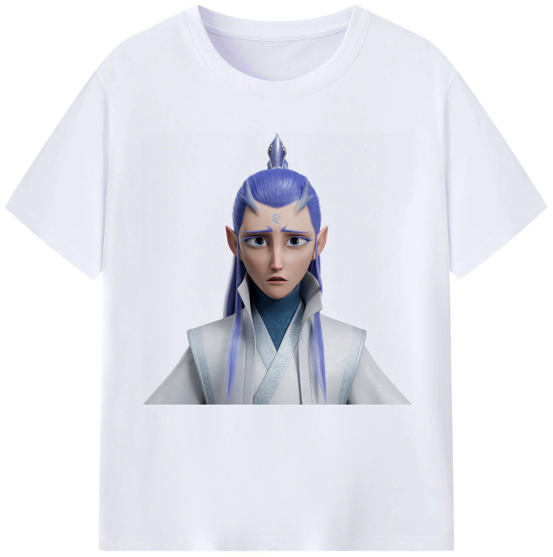 （画像用） Ne Zha 2 ナタ 魔童の大暴れ レディースカジュアルプリントTシャツ（綿100％）