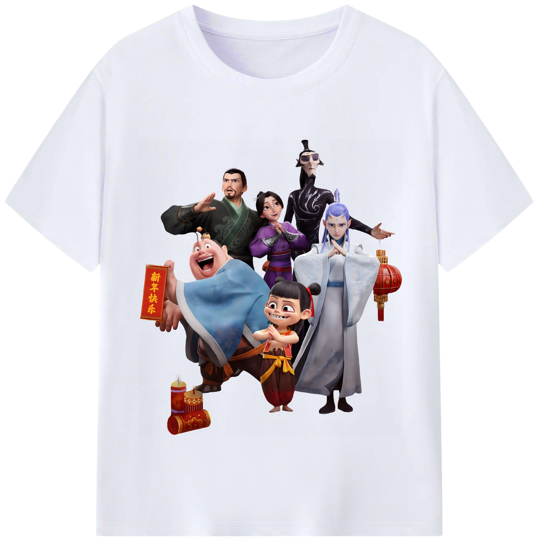 （画像用） Ne Zha 2 ナタ 魔童の大暴れ レディースカジュアルプリントTシャツ（綿100％）