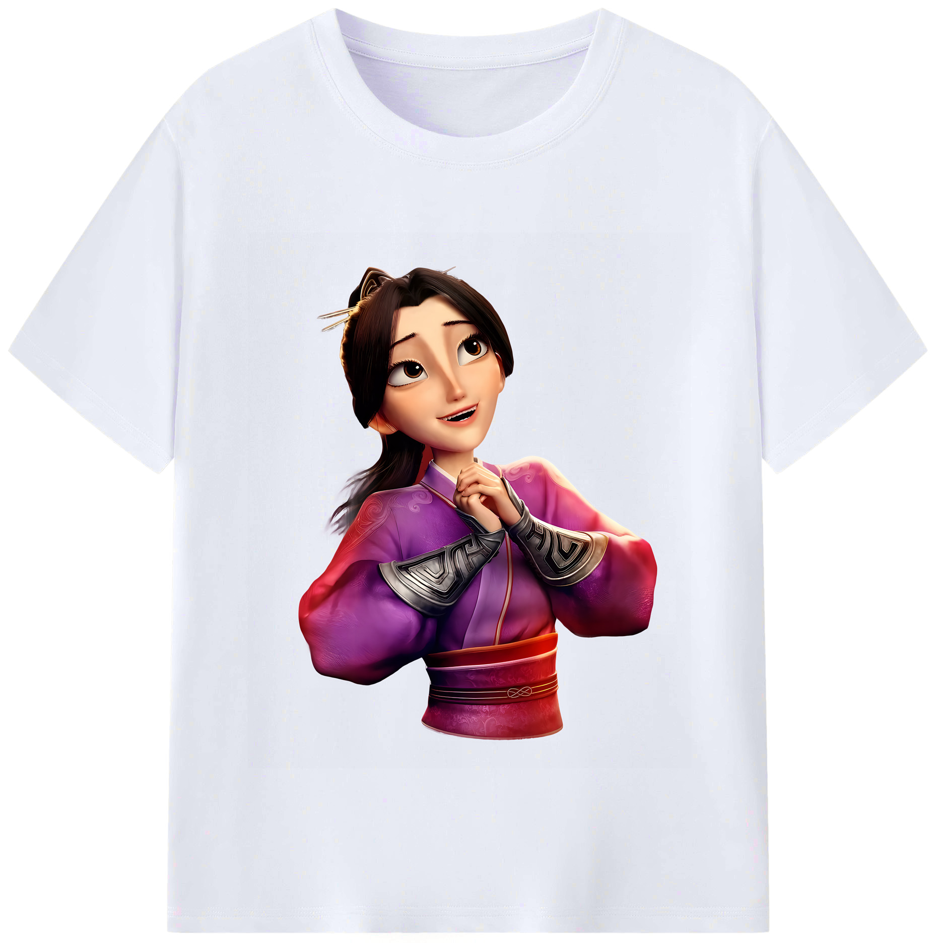 （画像用） Ne Zha 2 ナタ 魔童の大暴れ レディースカジュアルプリントTシャツ（綿100％）