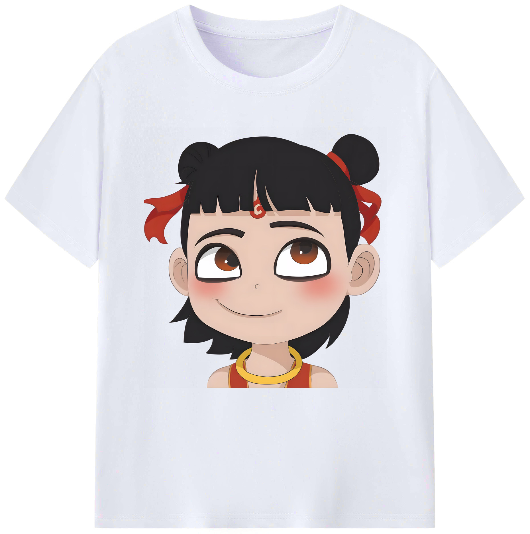（画像用） Ne Zha 2 ナタ 魔童の大暴れ レディースカジュアルプリントTシャツ（綿100％）