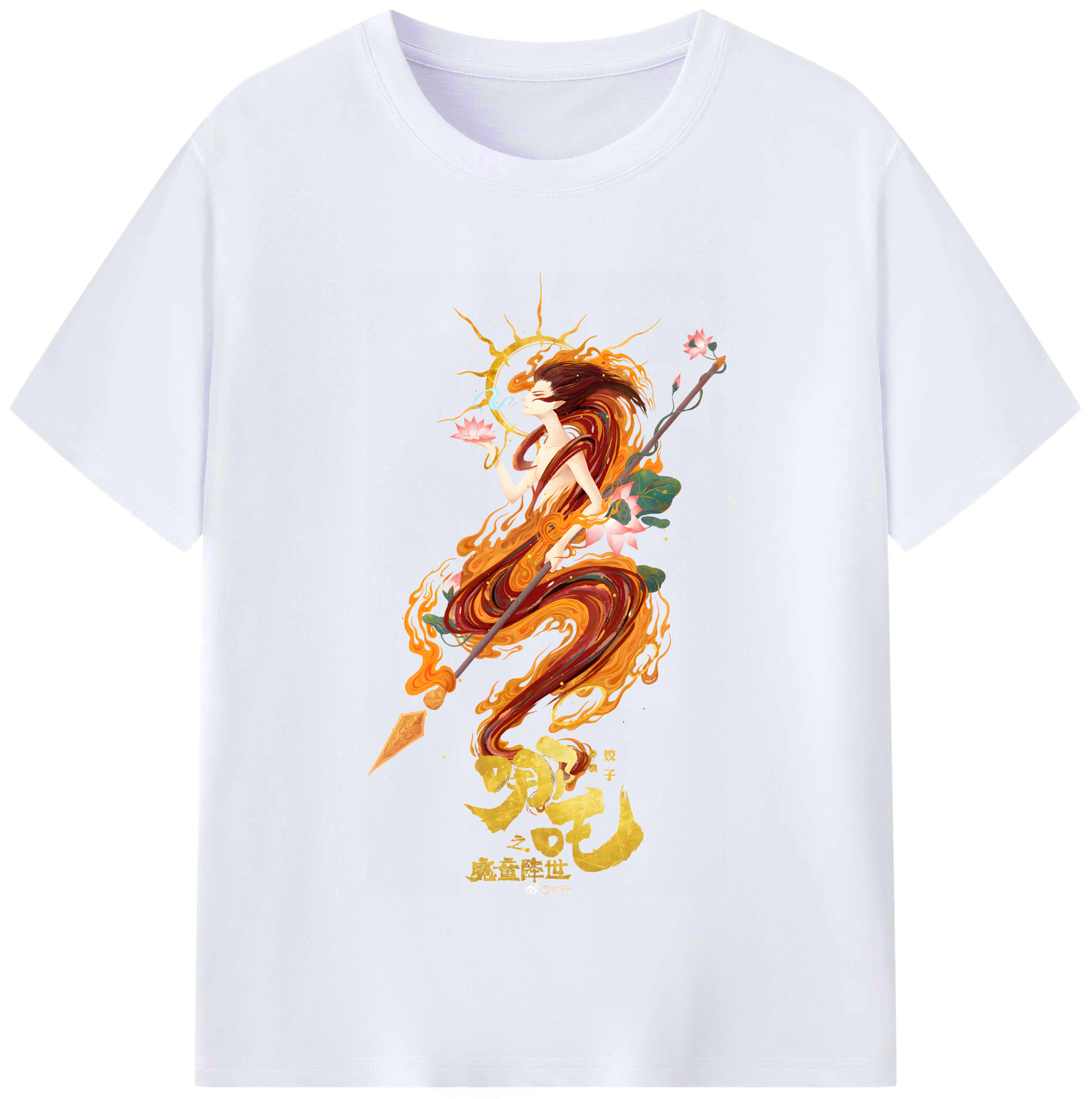 （画像用） Ne Zha 2 ナタ 魔童の大暴れ レディースカジュアルプリントTシャツ（綿100％）