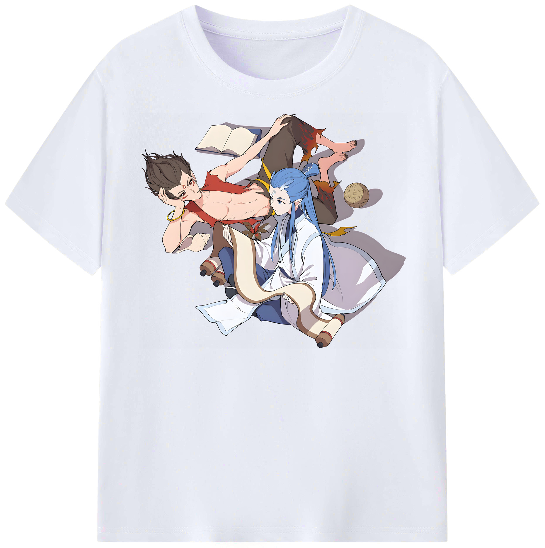 （画像用） Ne Zha 2 ナタ 魔童の大暴れ レディースカジュアルプリントTシャツ（綿100％）