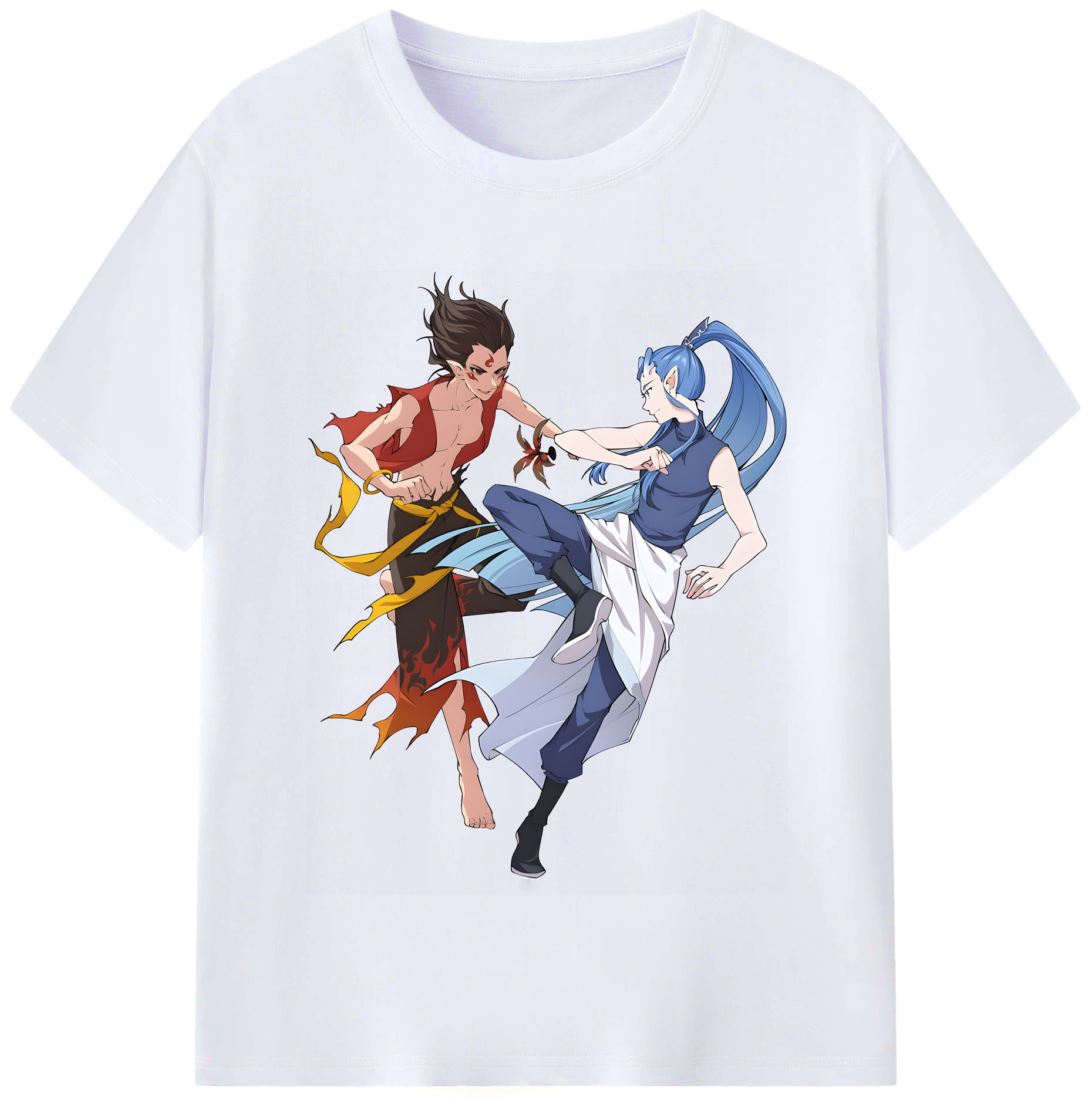 （画像用） Ne Zha 2 ナタ 魔童の大暴れ レディースカジュアルプリントTシャツ（綿100％）