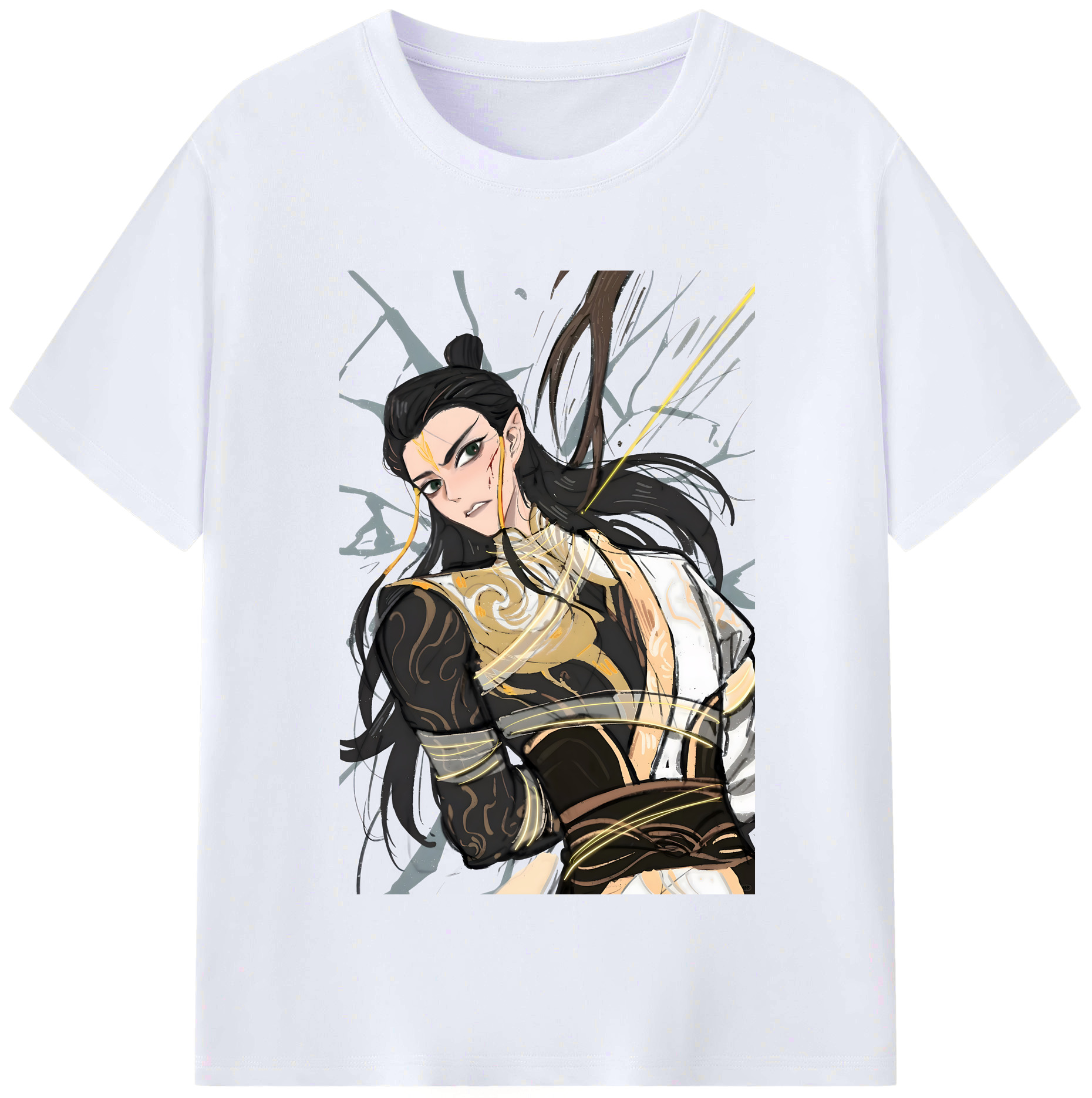 （画像用） Ne Zha 2 ナタ 魔童の大暴れ レディースカジュアルプリントTシャツ（綿100％）