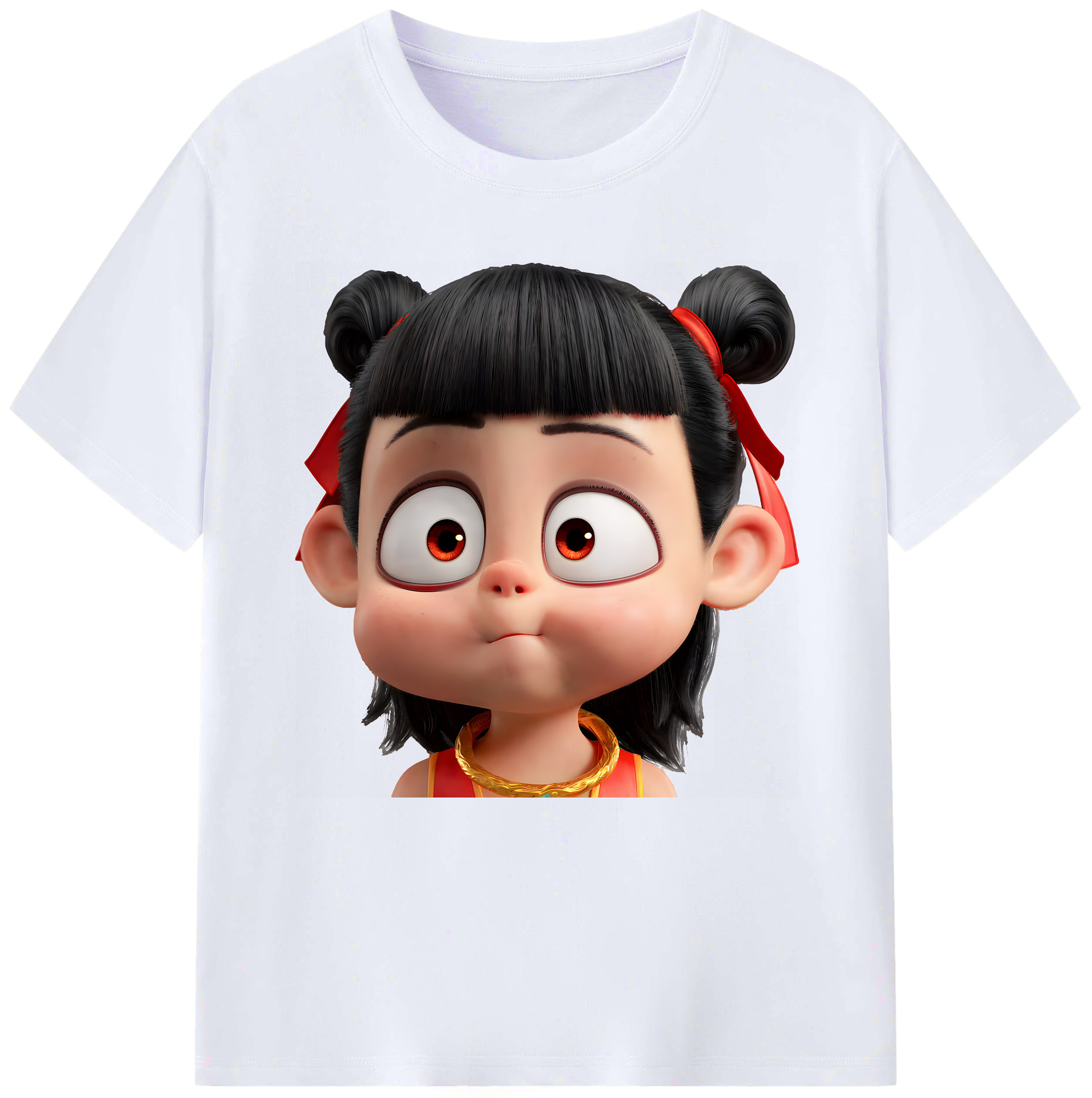 （画像用） Ne Zha 2 ナタ 魔童の大暴れ レディースカジュアルプリントTシャツ（綿100％）