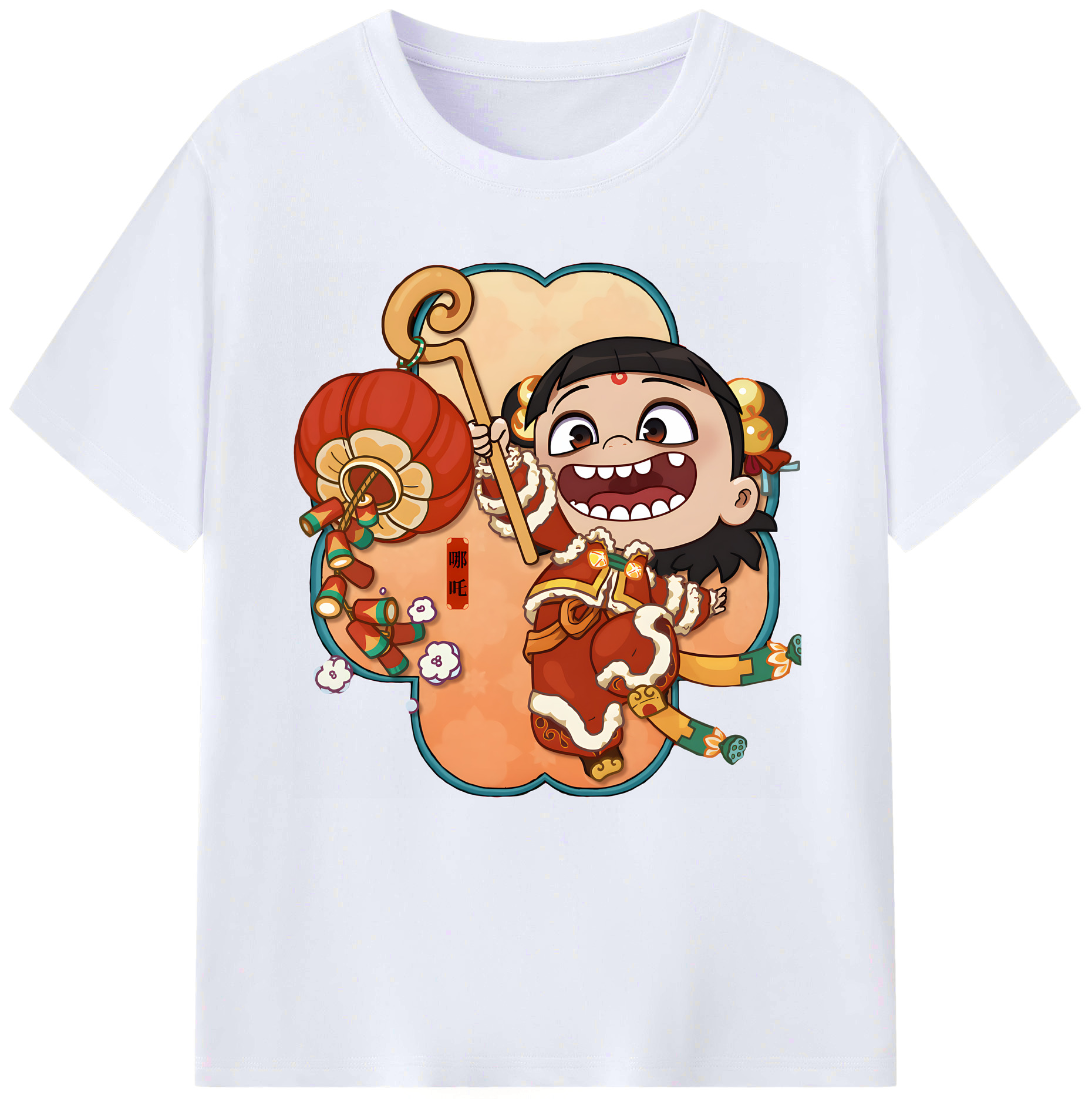 （画像用） Ne Zha 2 ナタ 魔童の大暴れ レディースカジュアルプリントTシャツ（綿100％）