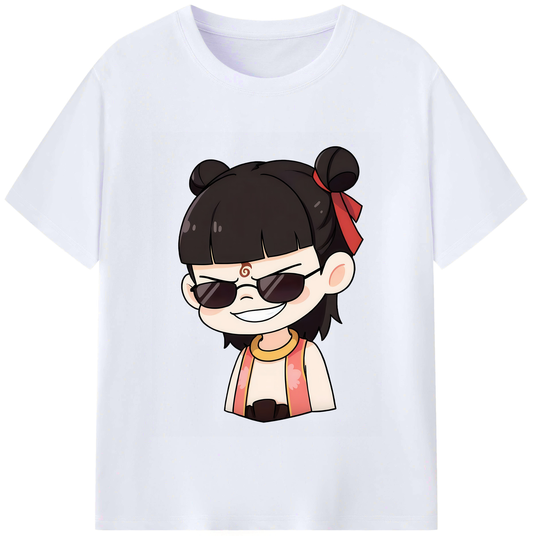 （画像用） Ne Zha 2 ナタ 魔童の大暴れ レディースカジュアルプリントTシャツ（綿100％）