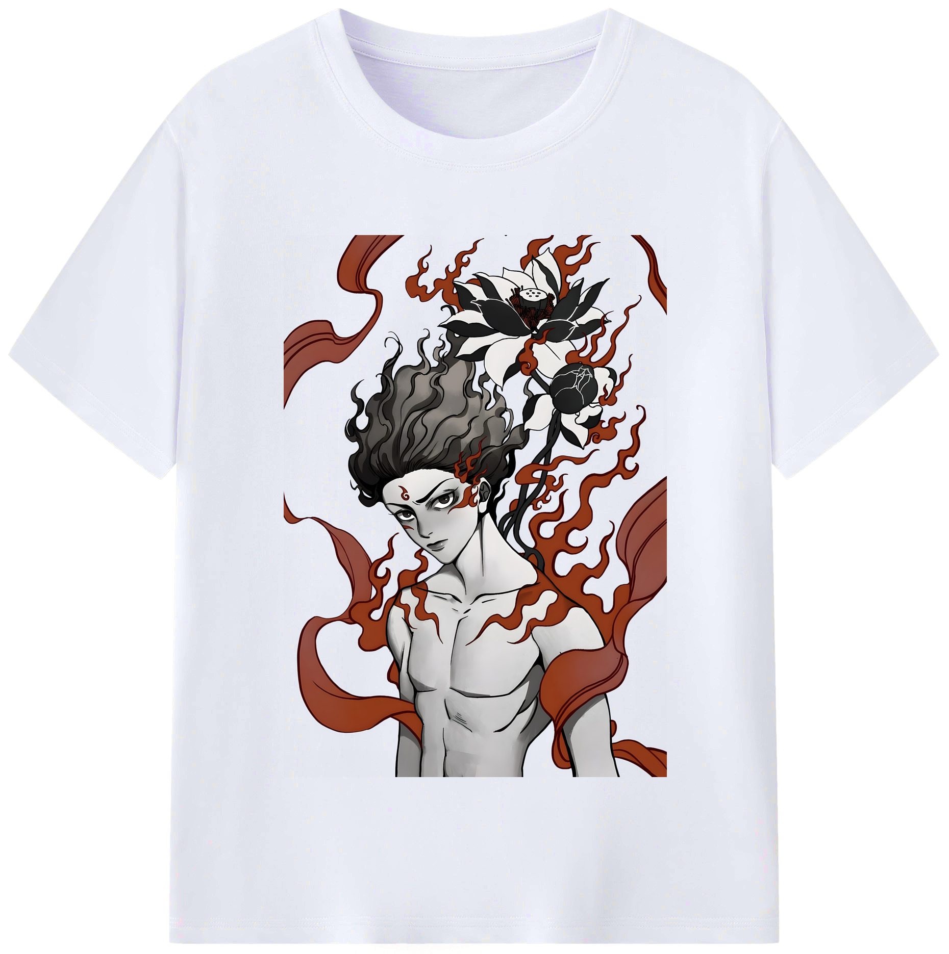 （画像用） Ne Zha 2 ナタ 魔童の大暴れ レディースカジュアルプリントTシャツ（綿100％）