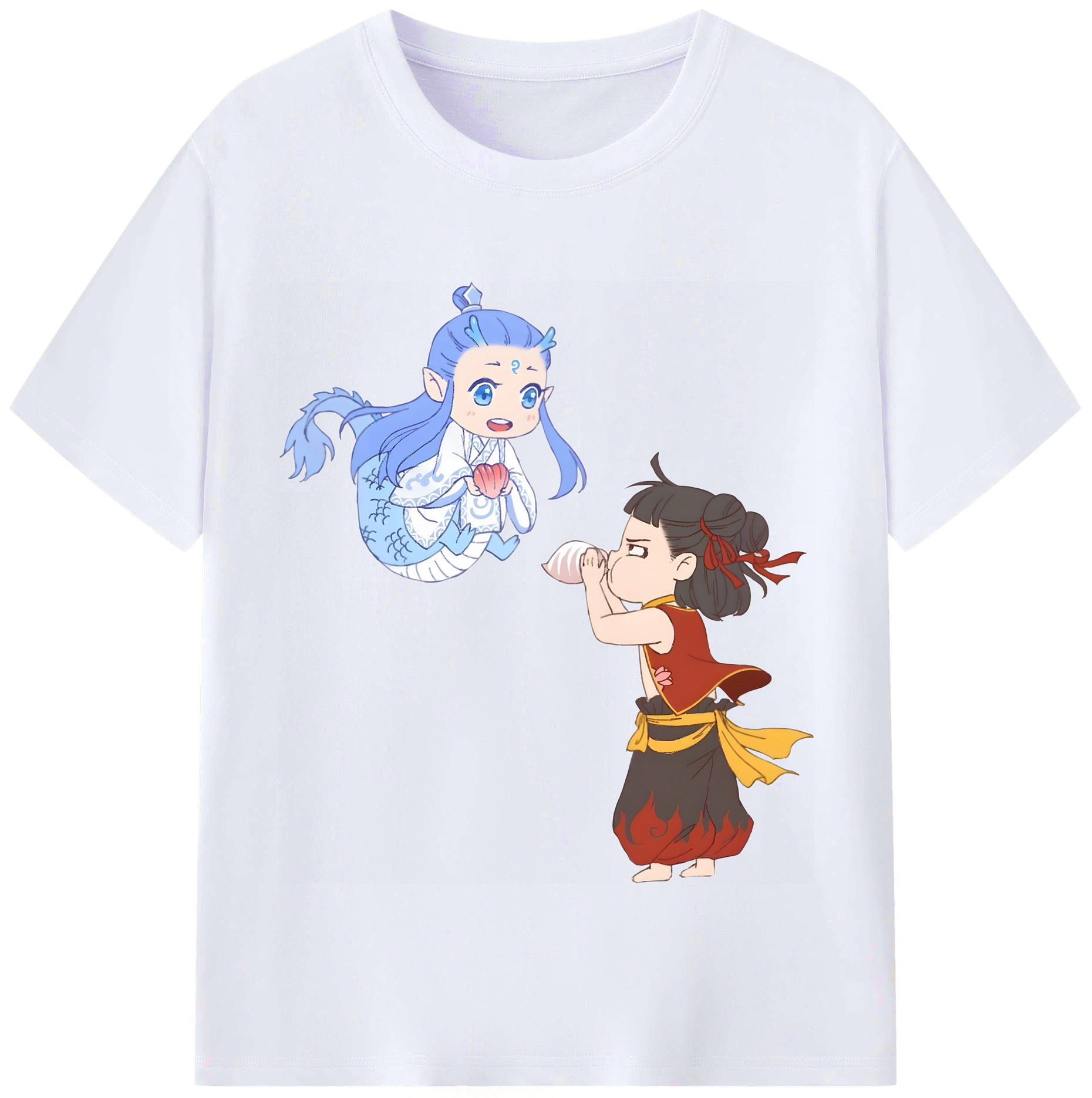 （画像用） Ne Zha 2 ナタ 魔童の大暴れ レディースカジュアルプリントTシャツ（綿100％）