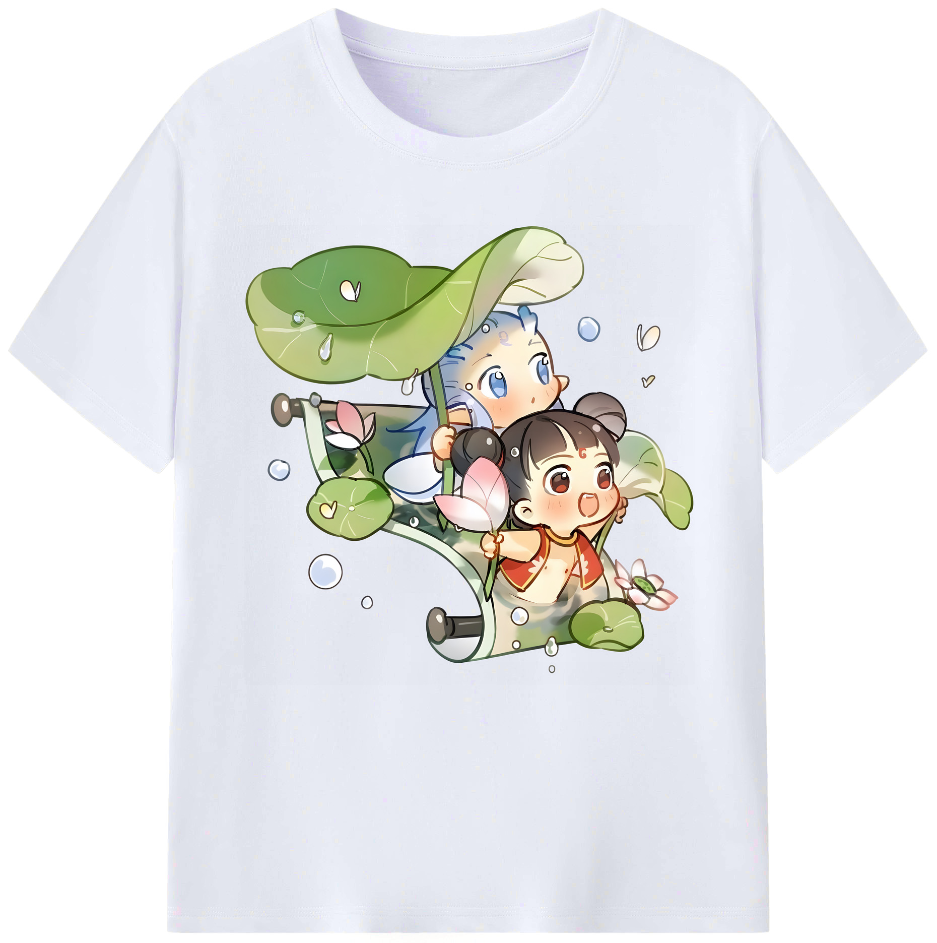 （画像用） Ne Zha 2 ナタ 魔童の大暴れ レディースカジュアルプリントTシャツ（綿100％）